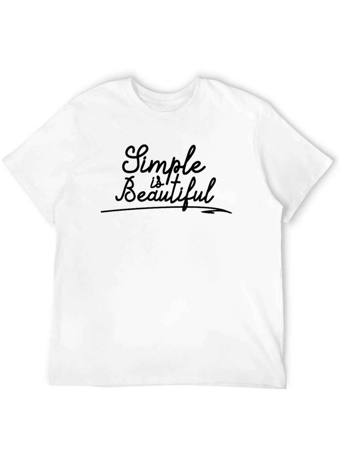 Black Simple is Beautiful Black Graphic Tee view 12