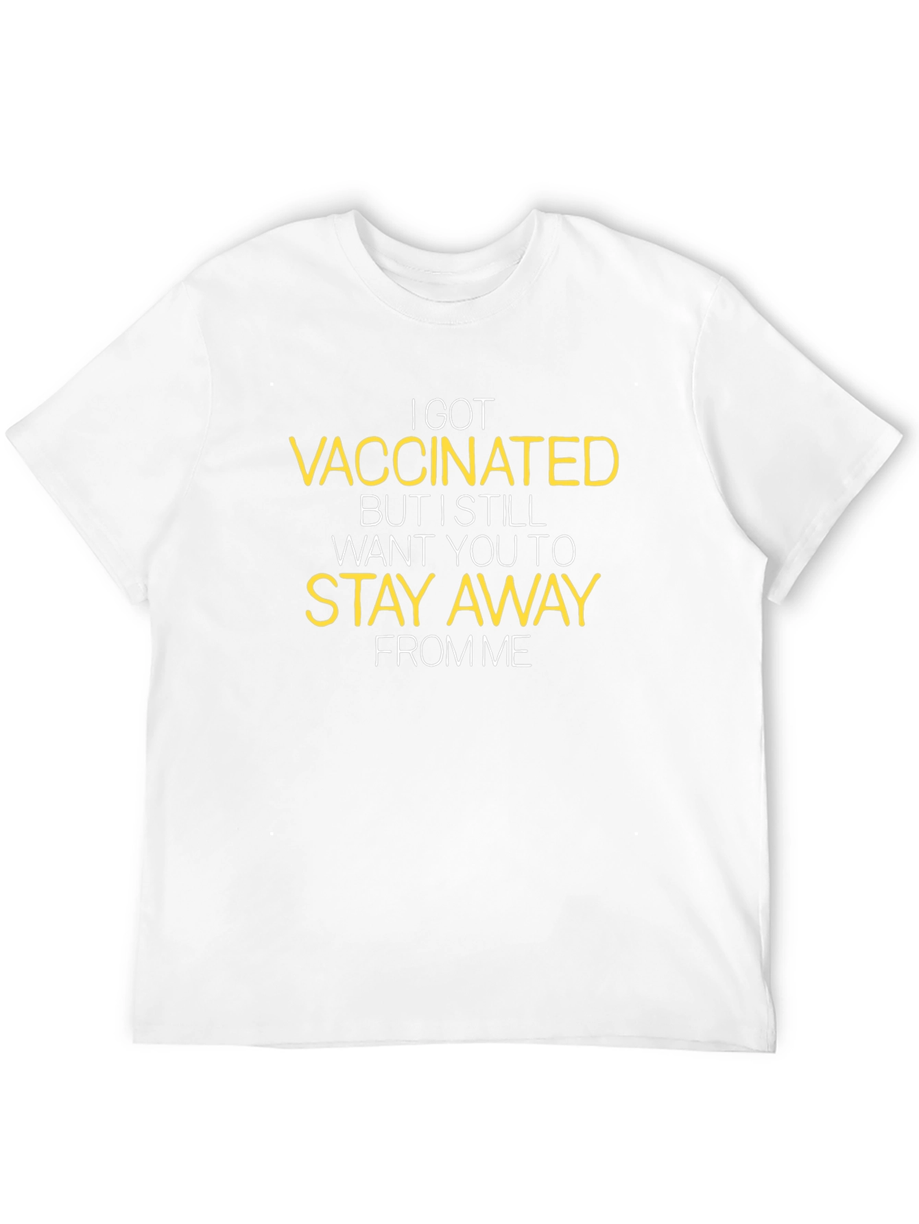 Black Vaccinated Stay Away Graphic Tee - Black view 12