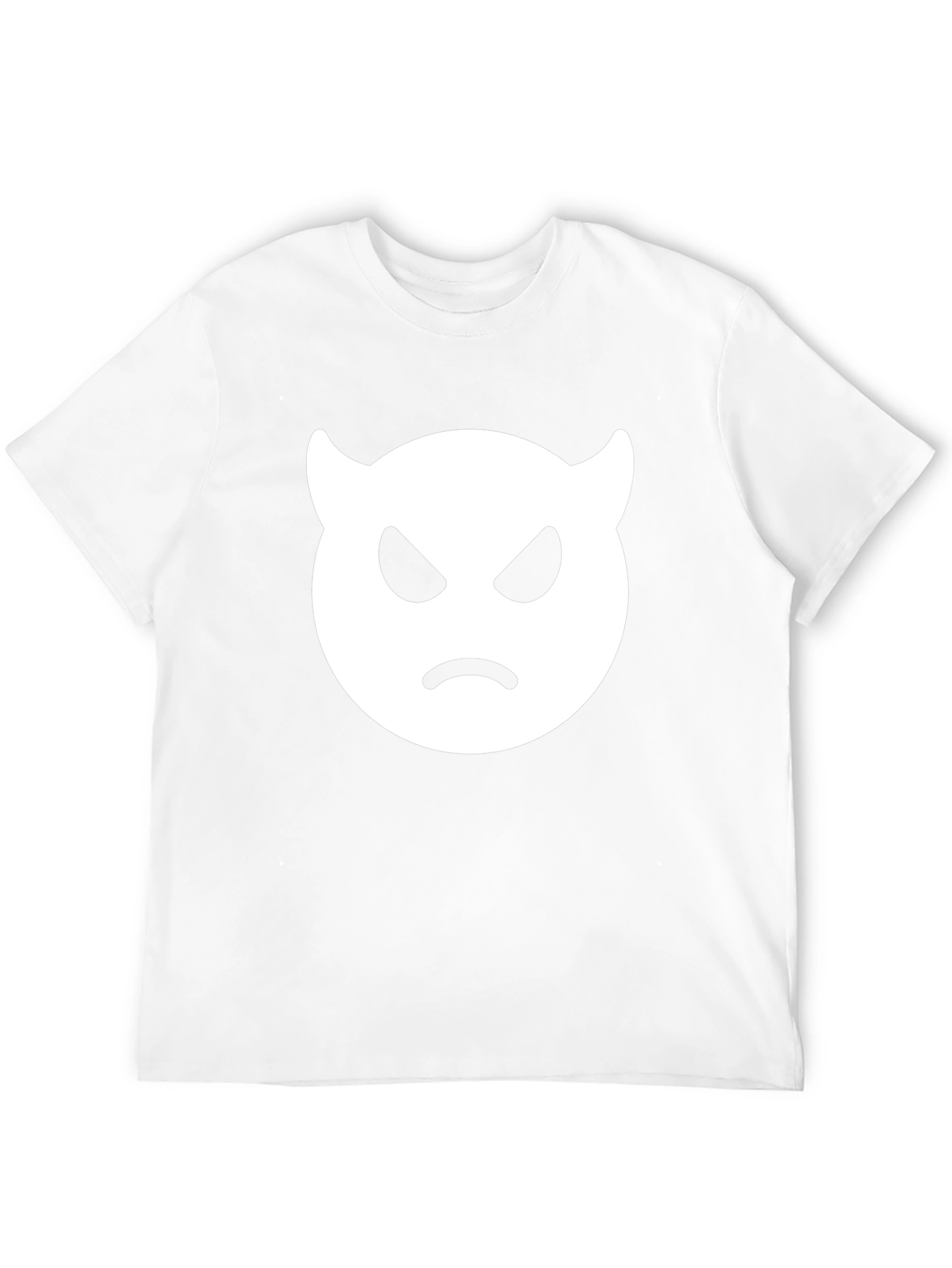 Black Angry Devil Emoji T-Shirt - Black Cotton Tee view 12
