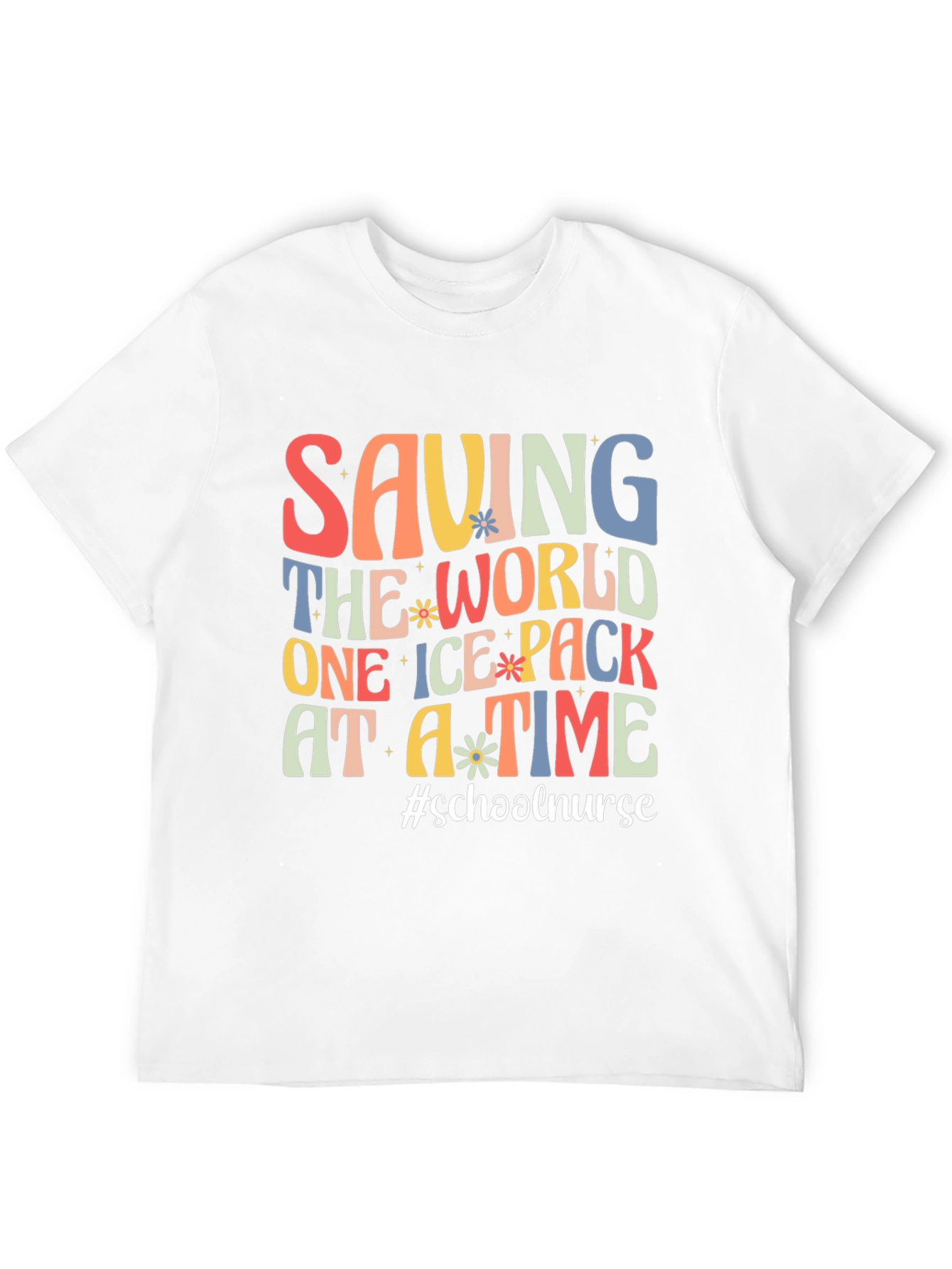 Black Saving The World School Nurse T-Shirt view 12