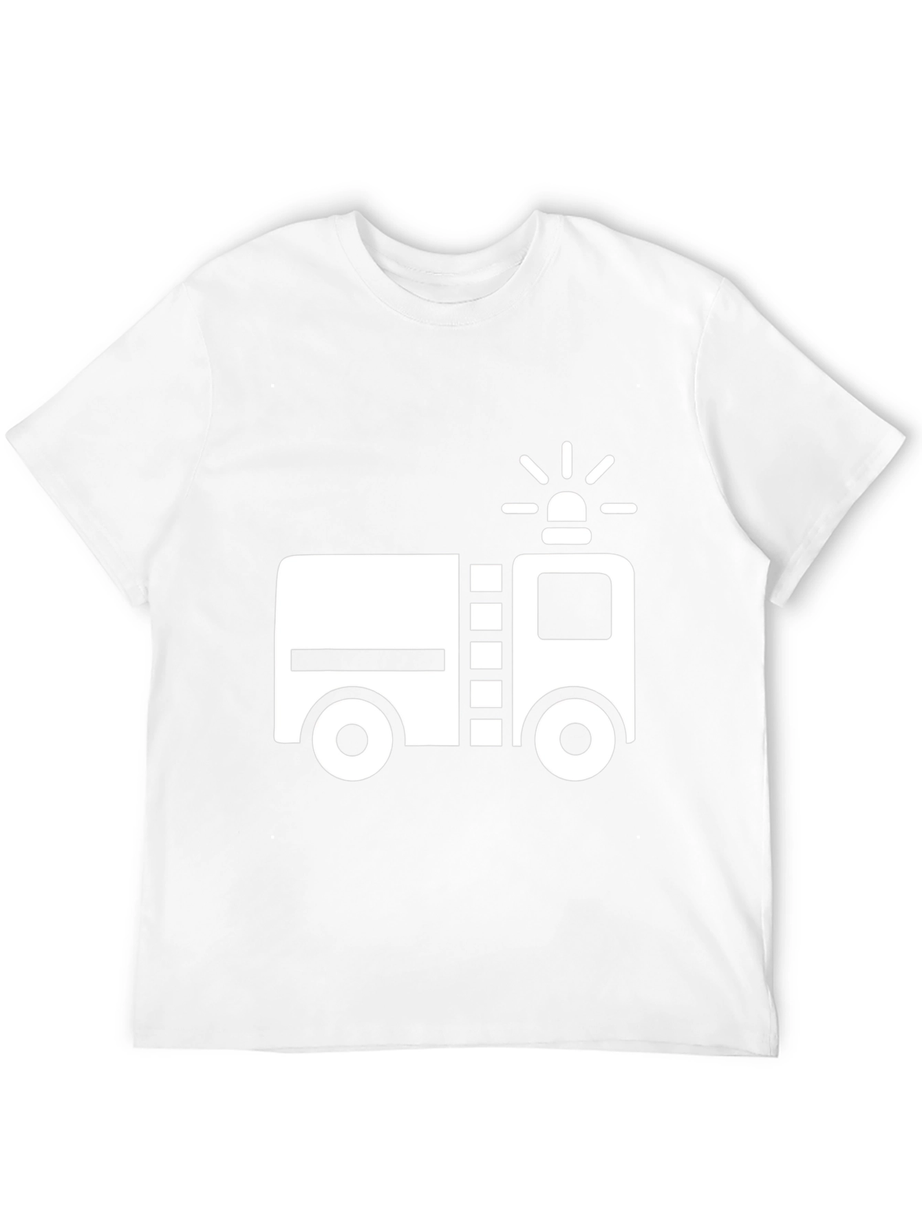 Black Fire Truck Graphic T-Shirt - Black view 12