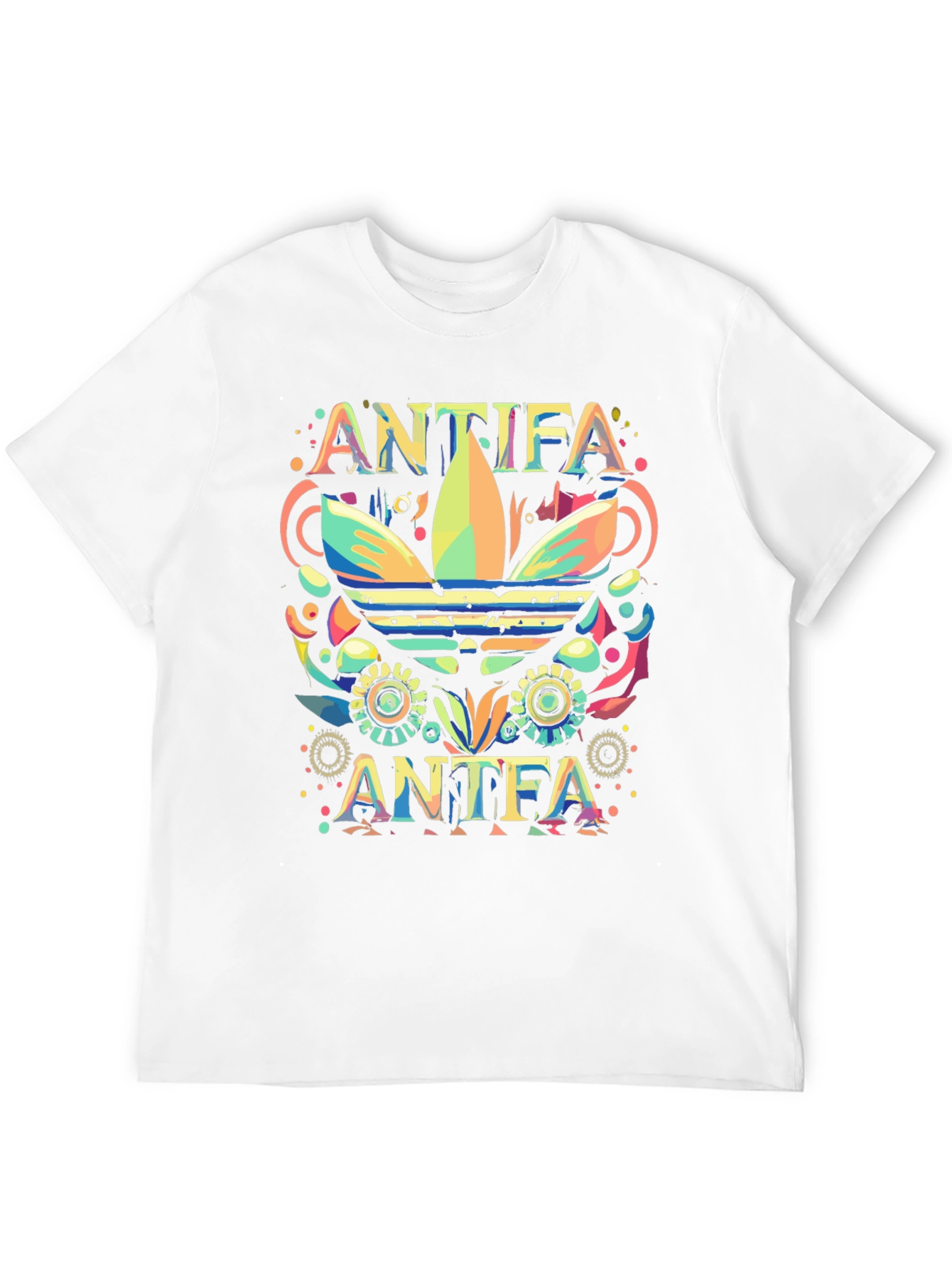 Black Antifa Adidas Inspired Graphic Tee - Unisex view 12