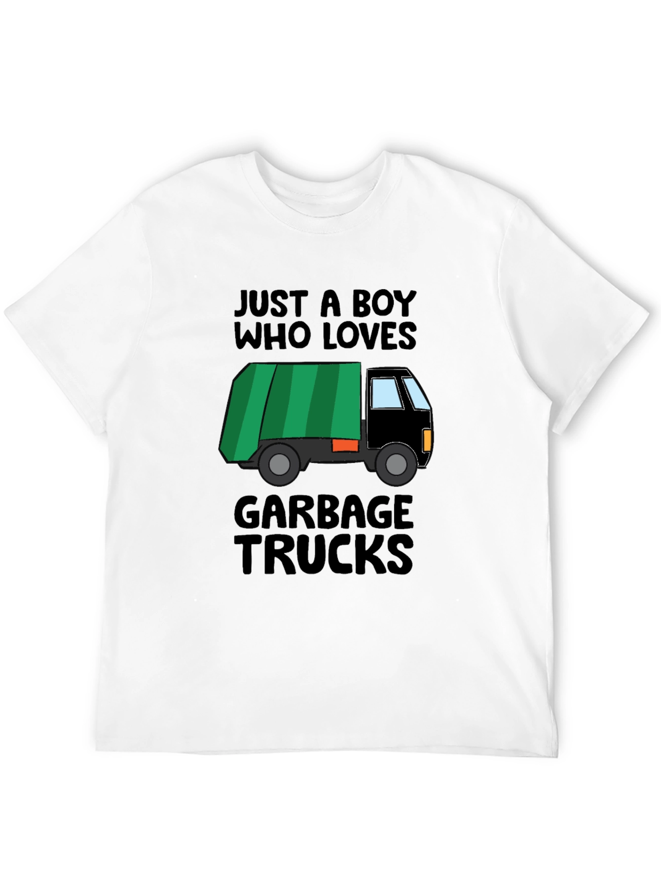 Black Boy's Garbage Truck T-Shirt view 12