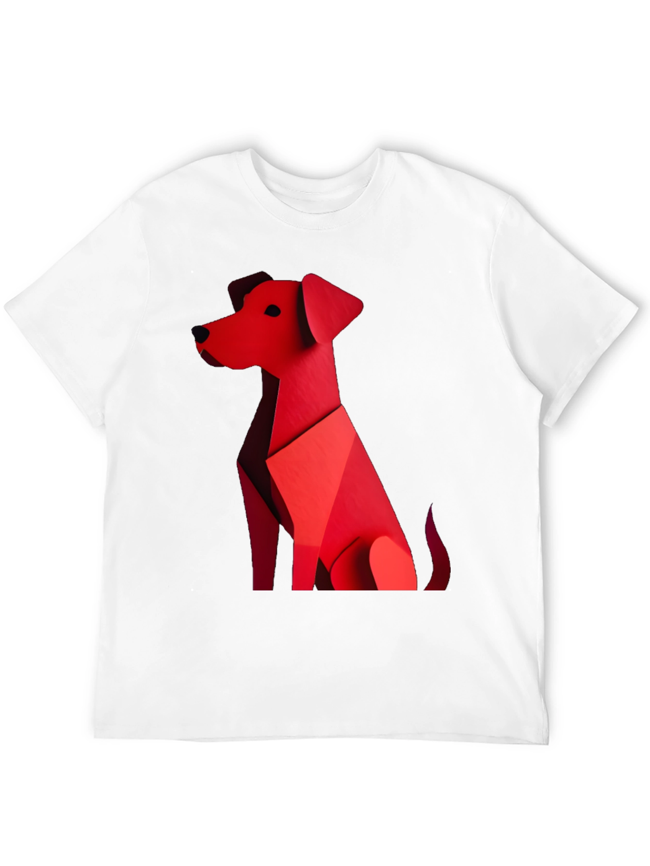 Black Geometric Dog Graphic Tee - Stylish Casual Wear view 12