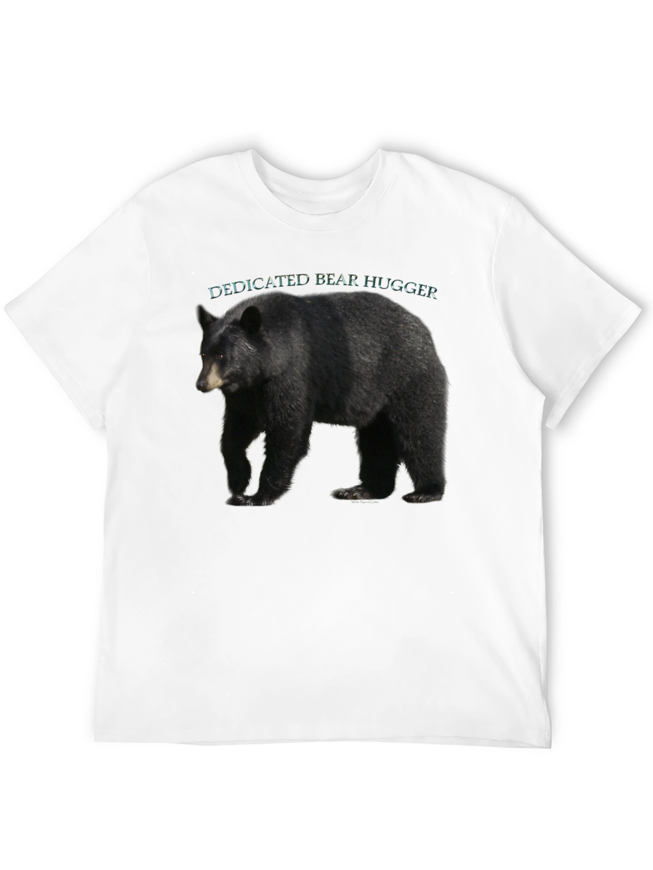 Black Dedicated Bear Hugger Black T-Shirt view 12