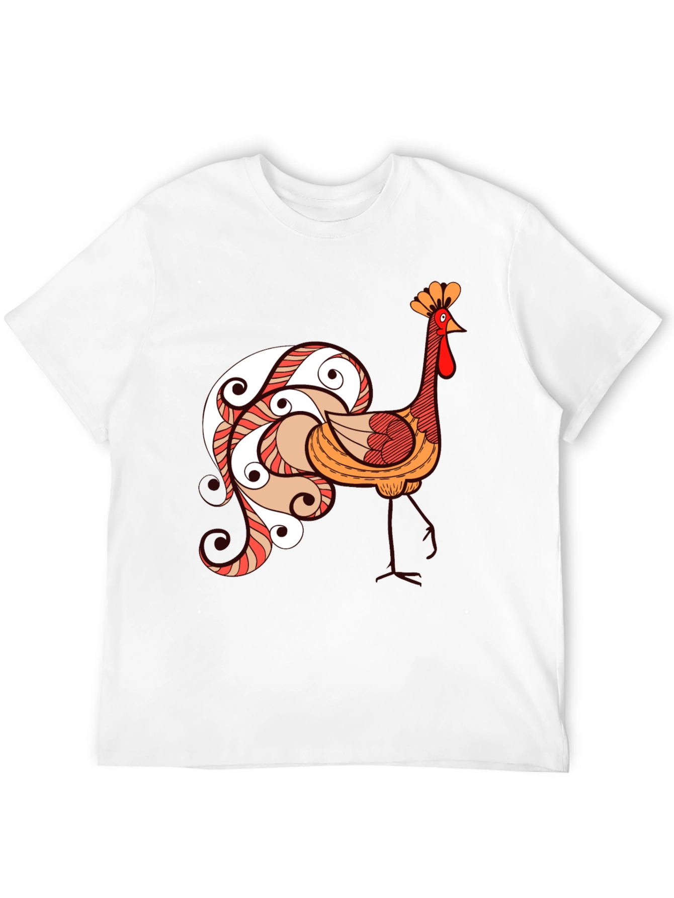 Black Funky Rooster Graphic Tee - Black Cotton T-Shirt view 12