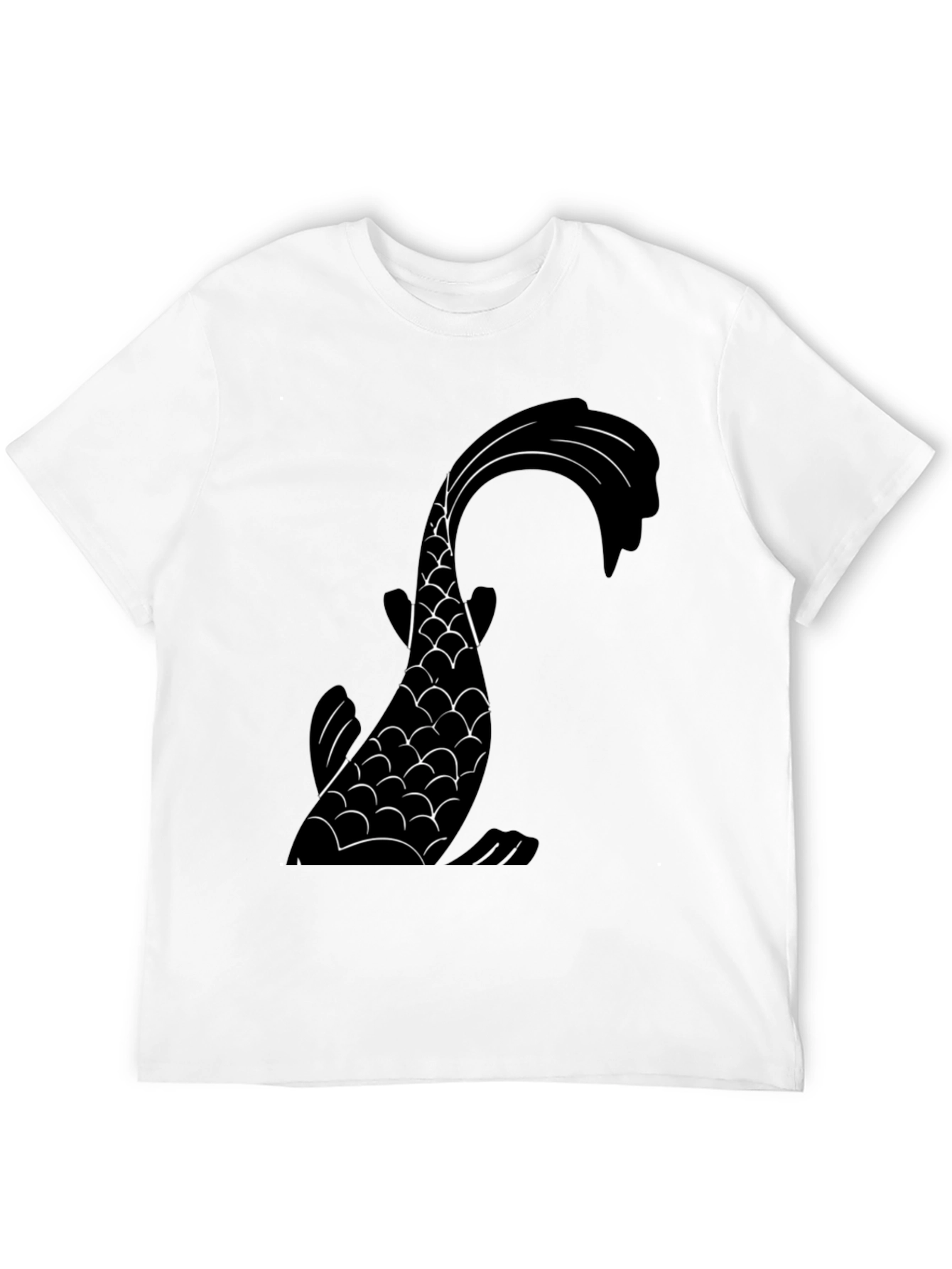 Black Koi Fish Graphic Tee - Stylish Black T-Shirt view 12