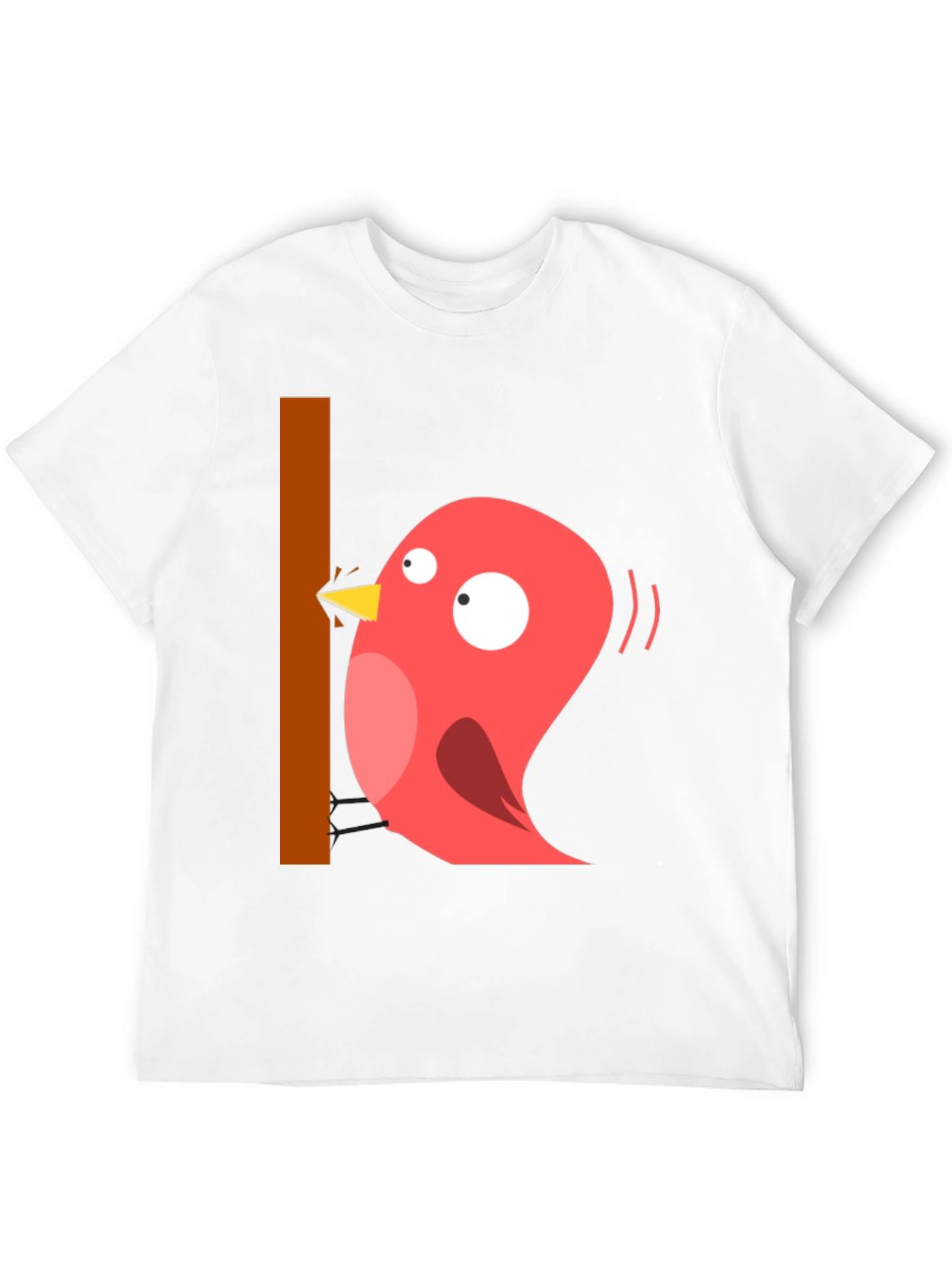 Black Funny Bird Graphic T-Shirt - Casual Black Tee view 12