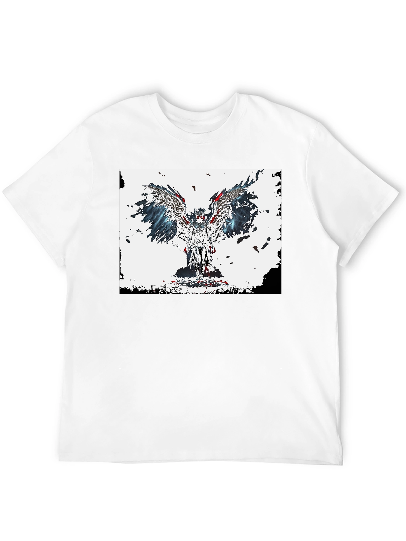 Winged Angel Graphic Tee - Stylish Black T-Shirt - 12