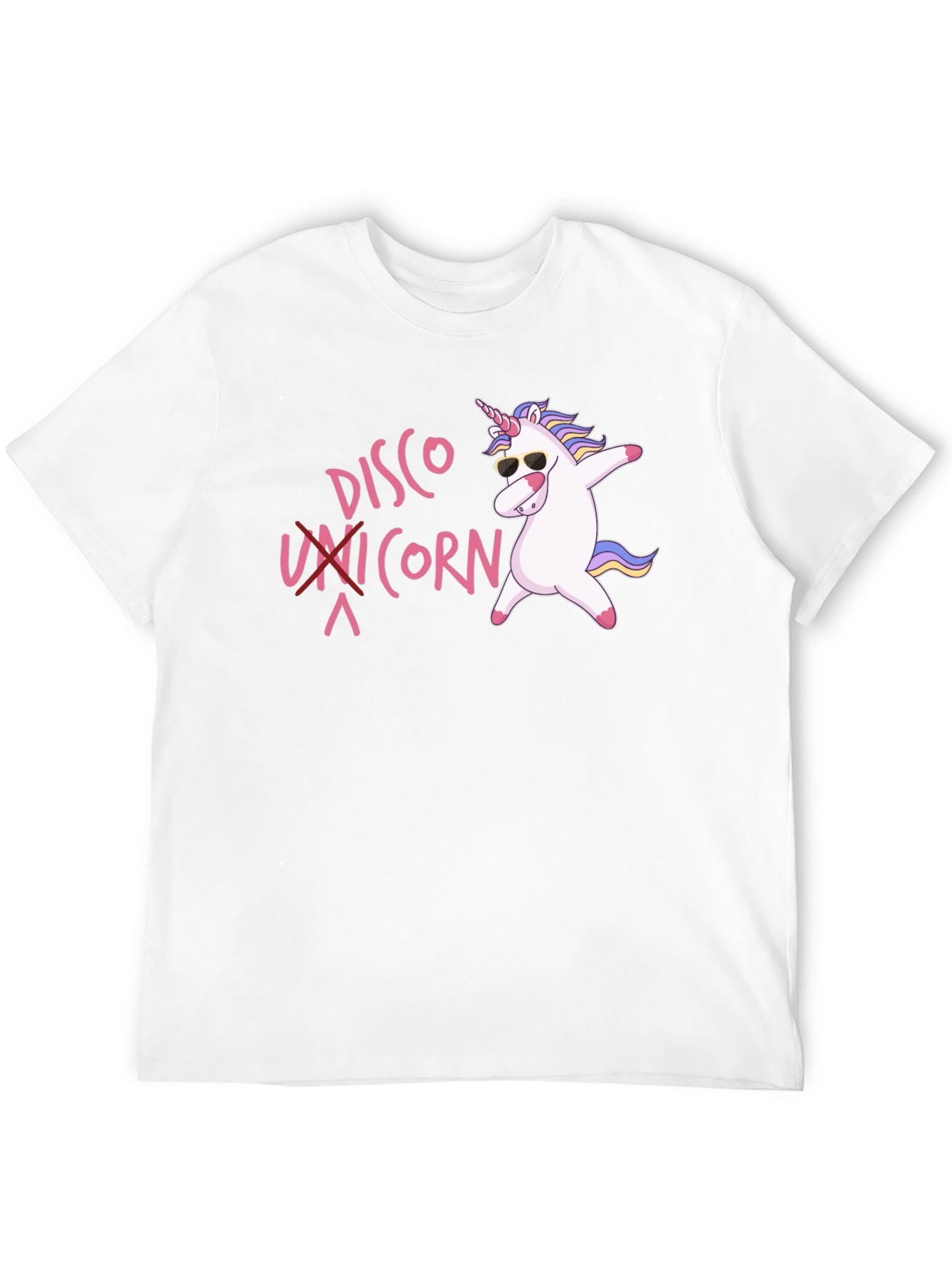 Black Disco Unicorn Graphic Black T-Shirt view 12