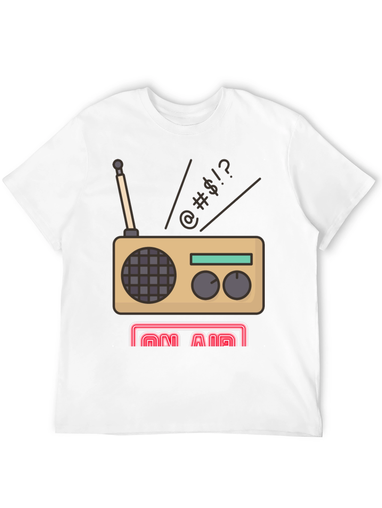 Black Retro Radio Cartoon Graphic Tee view 12