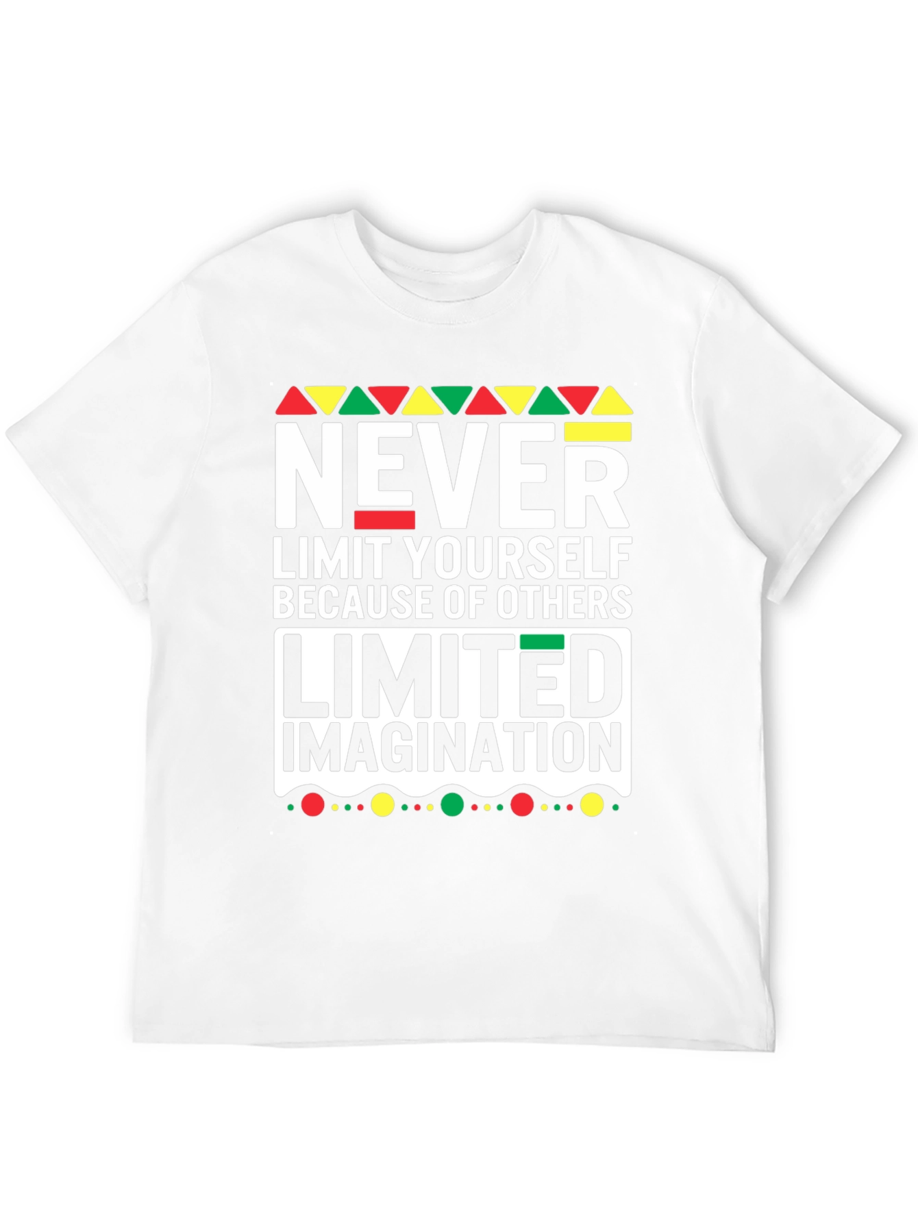 Black Never Limit Yourself T-Shirt - Inspirational Design view 12