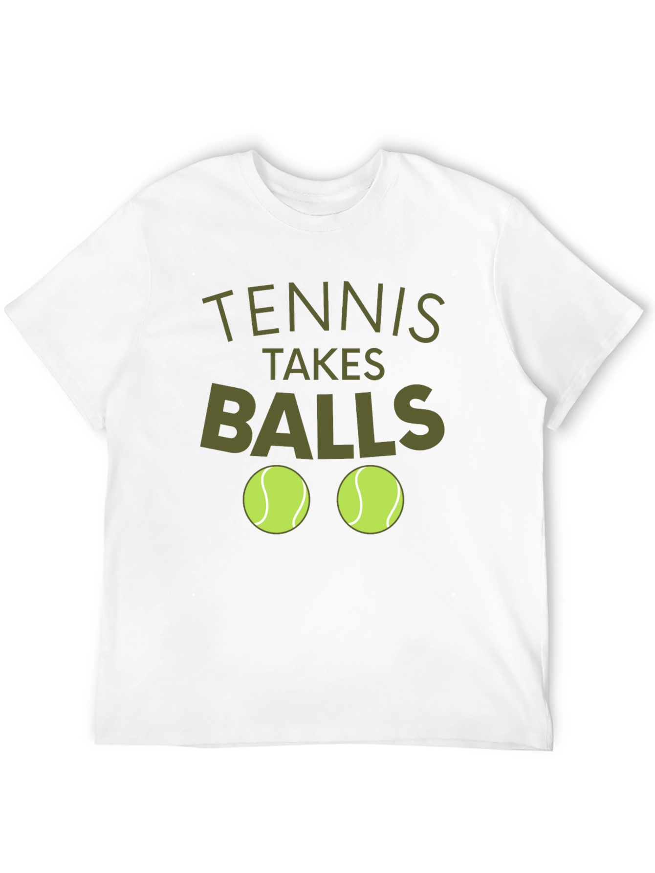 Black Tennis Takes Balls Funny Graphic Tee view 12