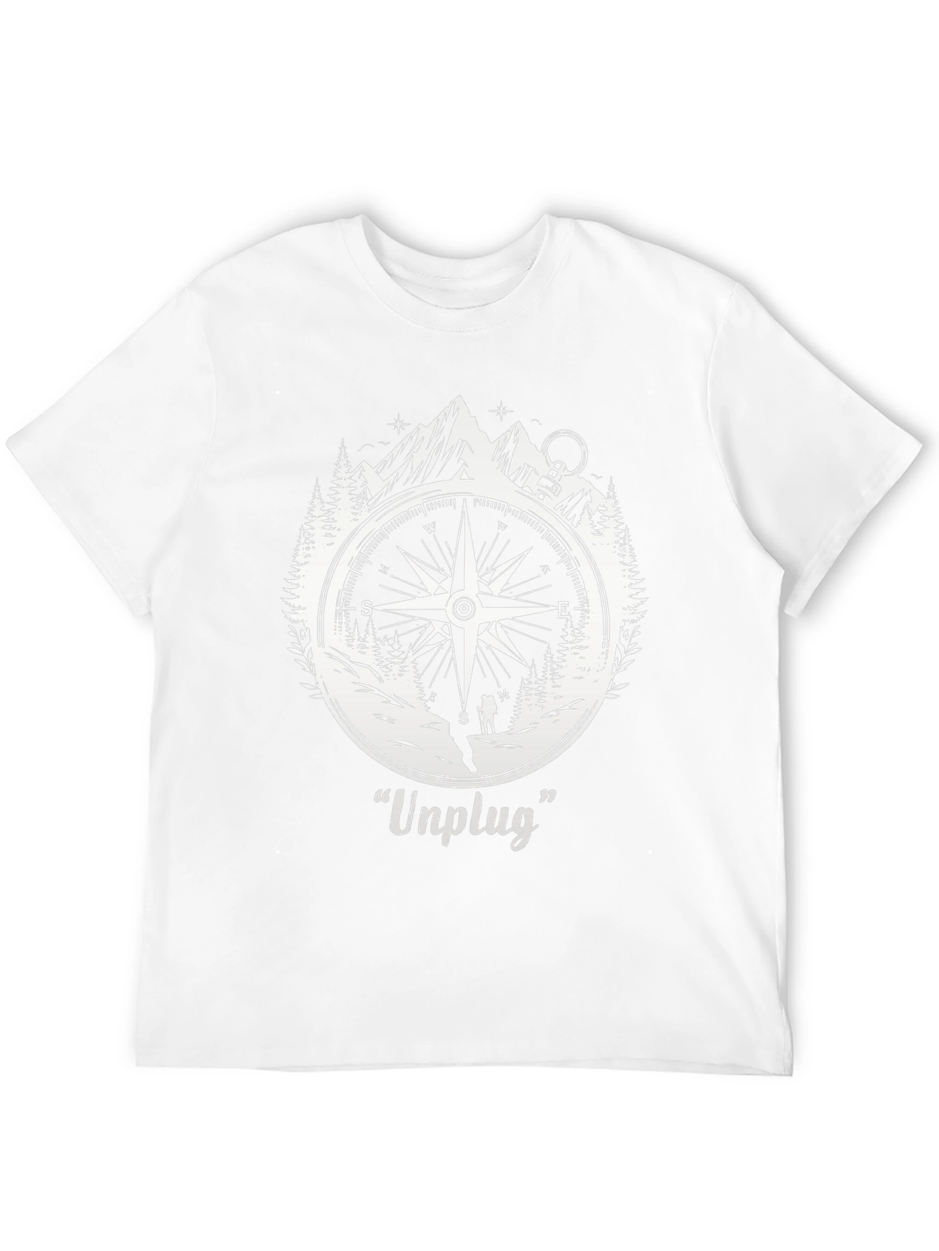 Black Unplug Compass Graphic Tee - Adventure Awaits view 12