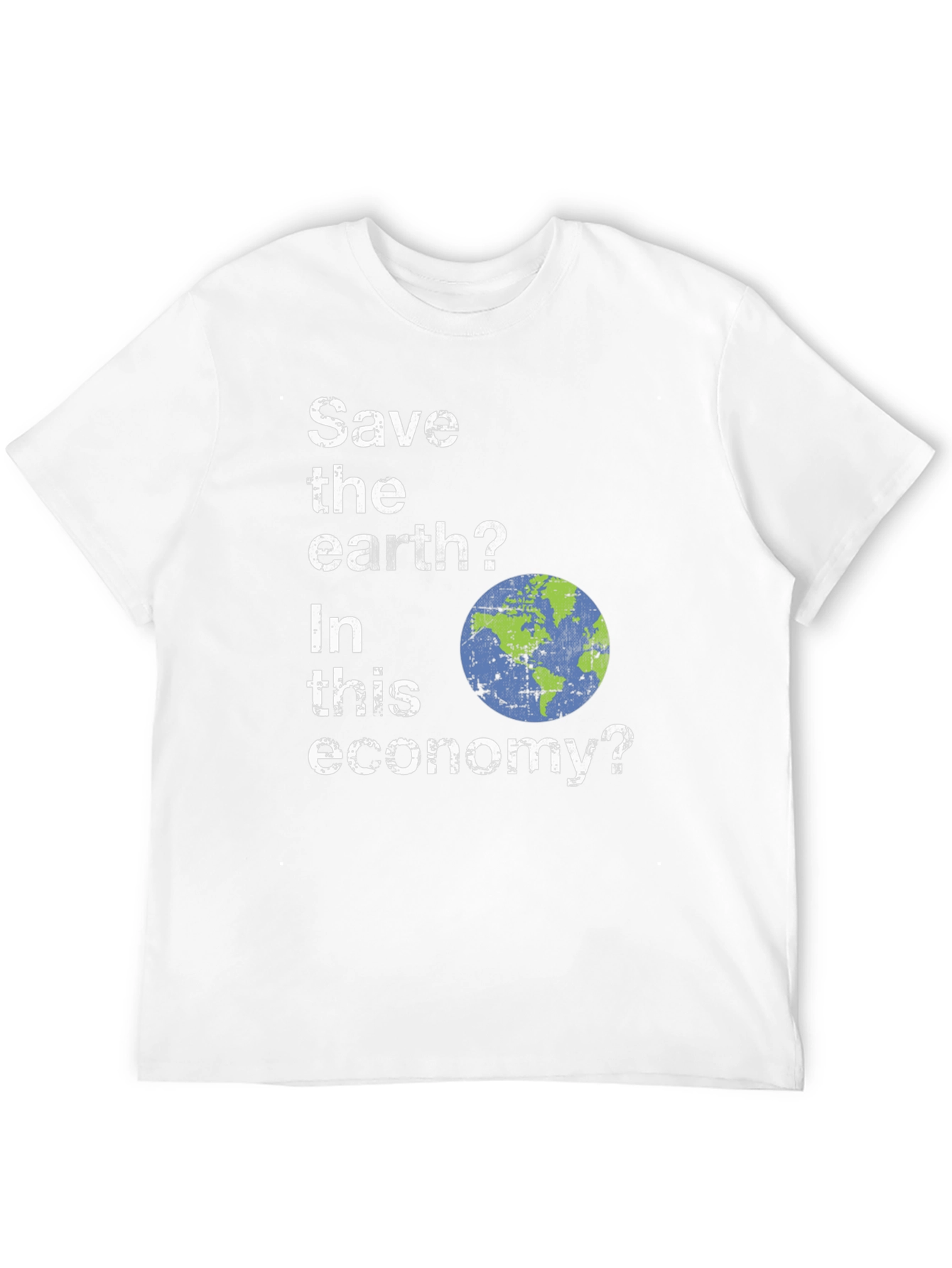 Black Save the Earth? Funny Graphic T-Shirt view 12