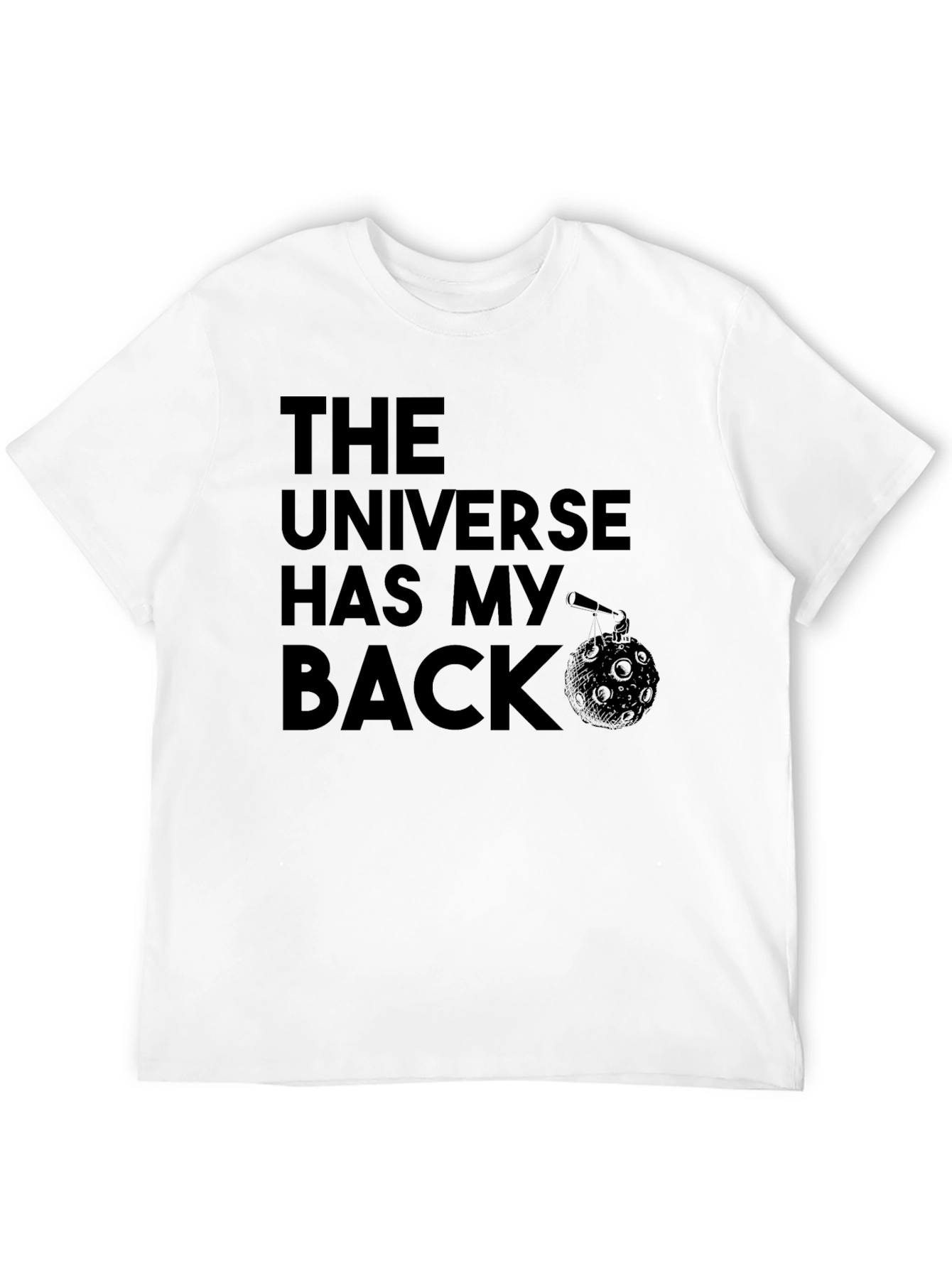 Black The Universe Has My Back Graphic T-Shirt view 12