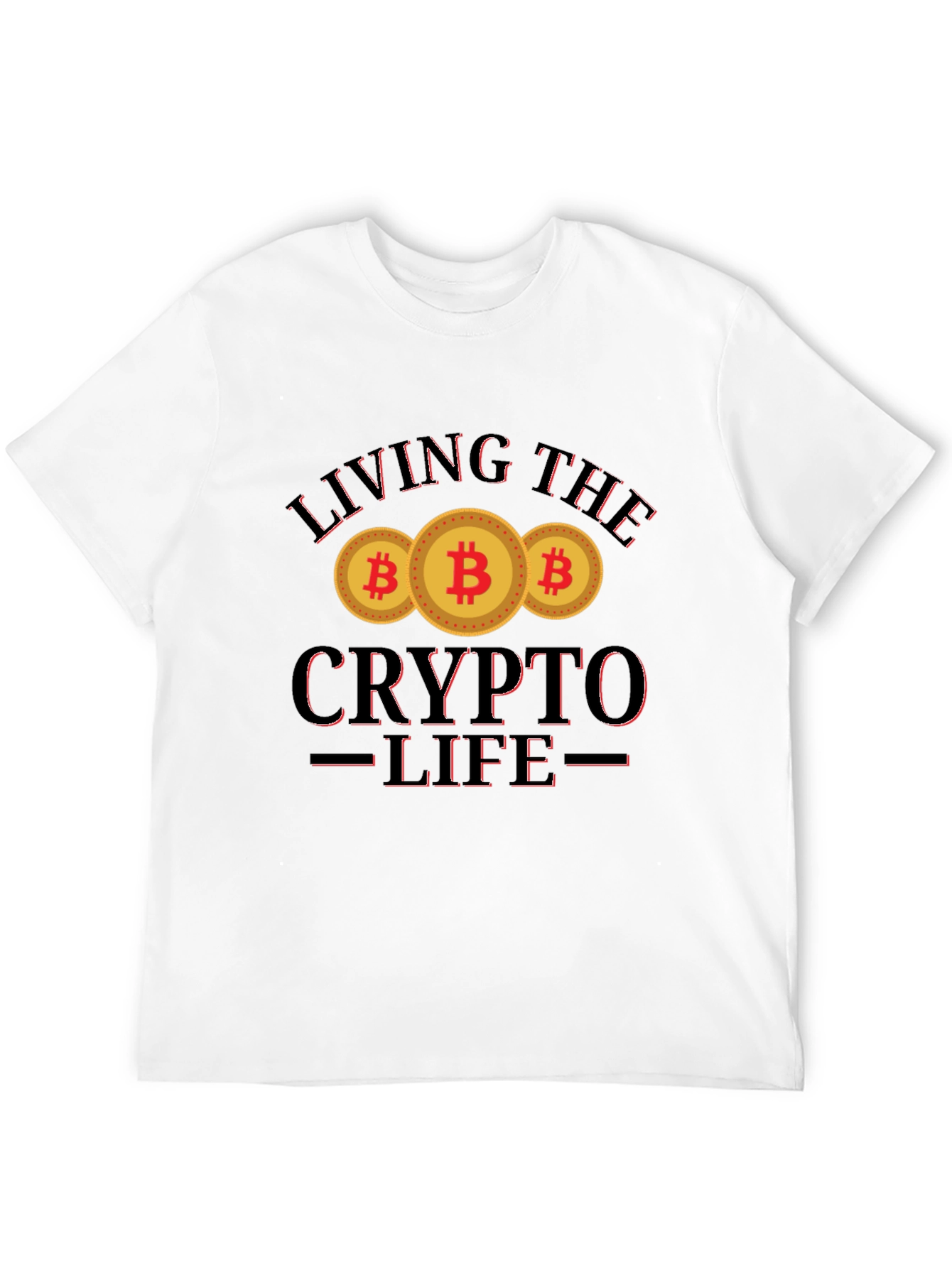 Black Living The Crypto Life T-Shirt view 12