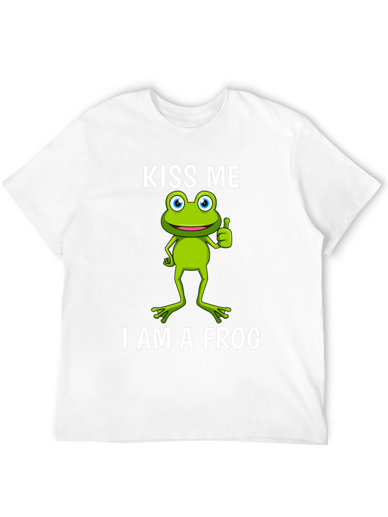 Black Kiss Me, I Am A Frog Graphic T-Shirt view 12