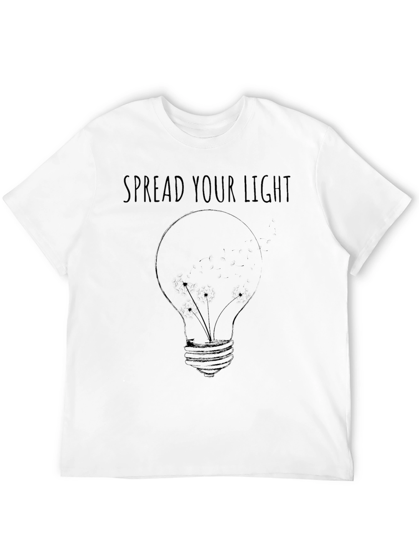 Black Spread Your Light Graphic Print Black T-Shirt view 12