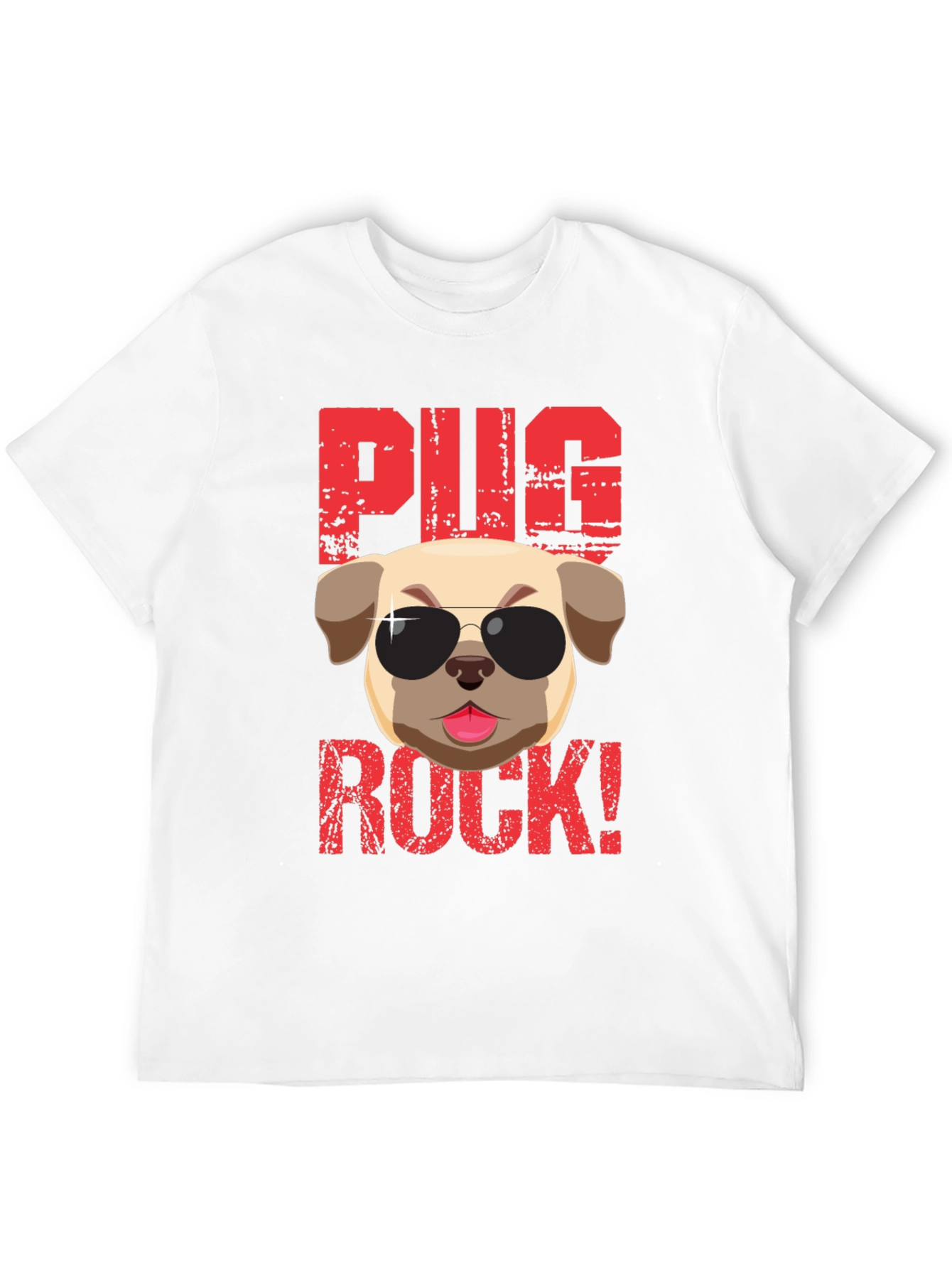 Black Pug Rock T-Shirt - Cool Dog Tee view 12