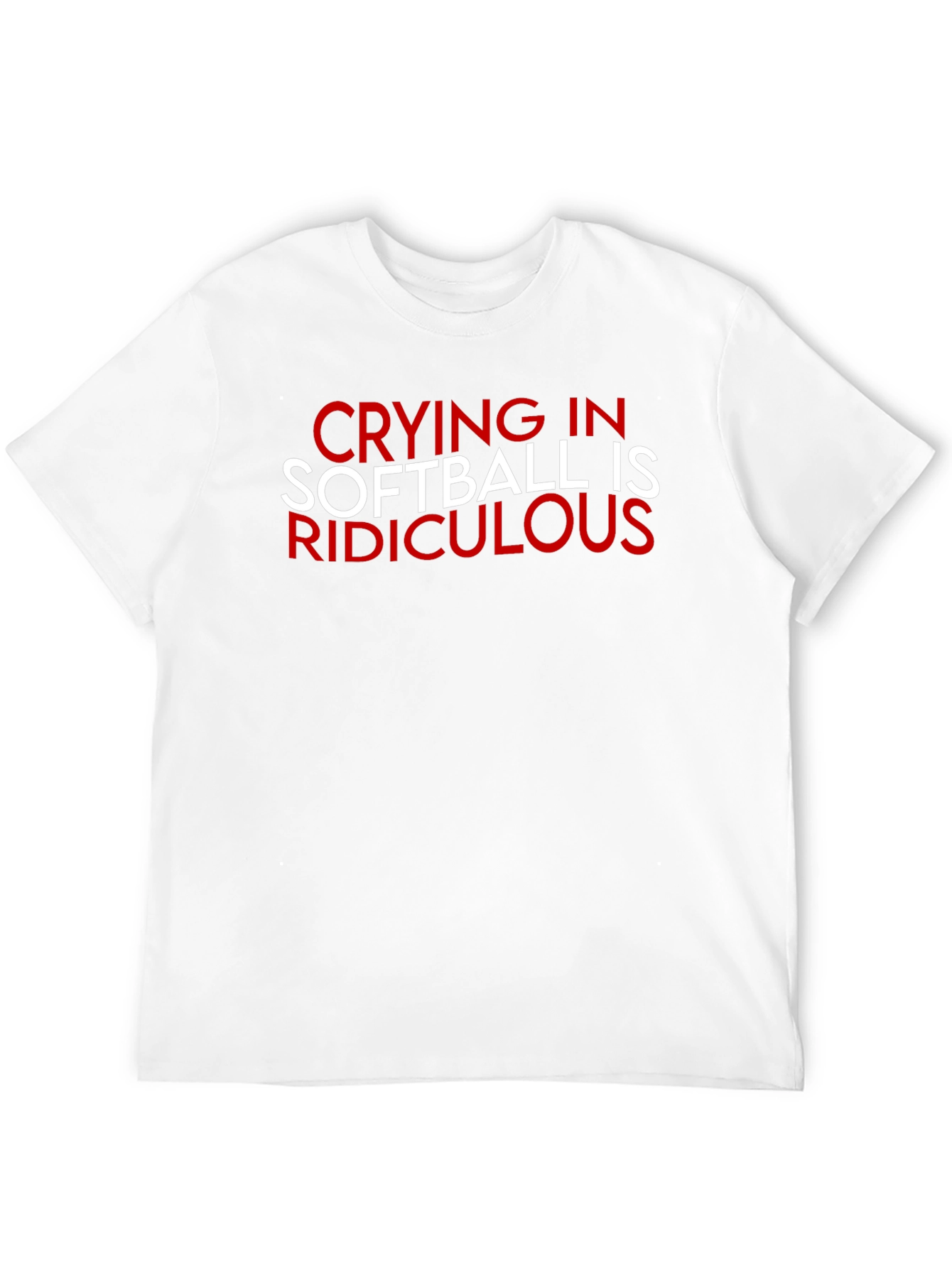 Black Crying in Softball Ridiculous T-Shirt view 12