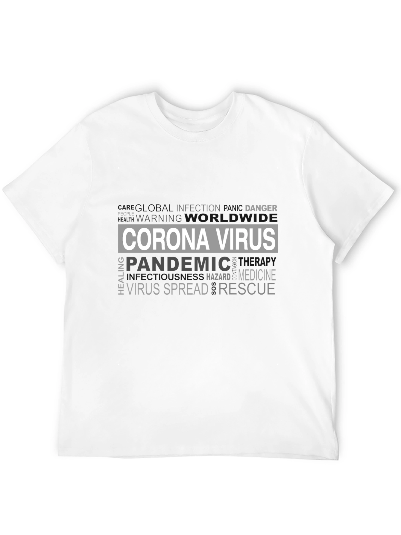 Black Corona Virus Pandemic Awareness T-Shirt view 12