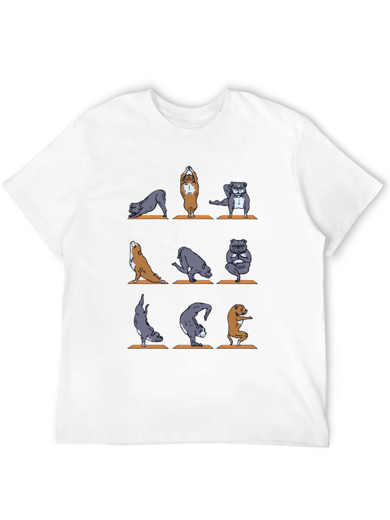 Black Yoga Dogs Graphic T-Shirt - Unisex view 12