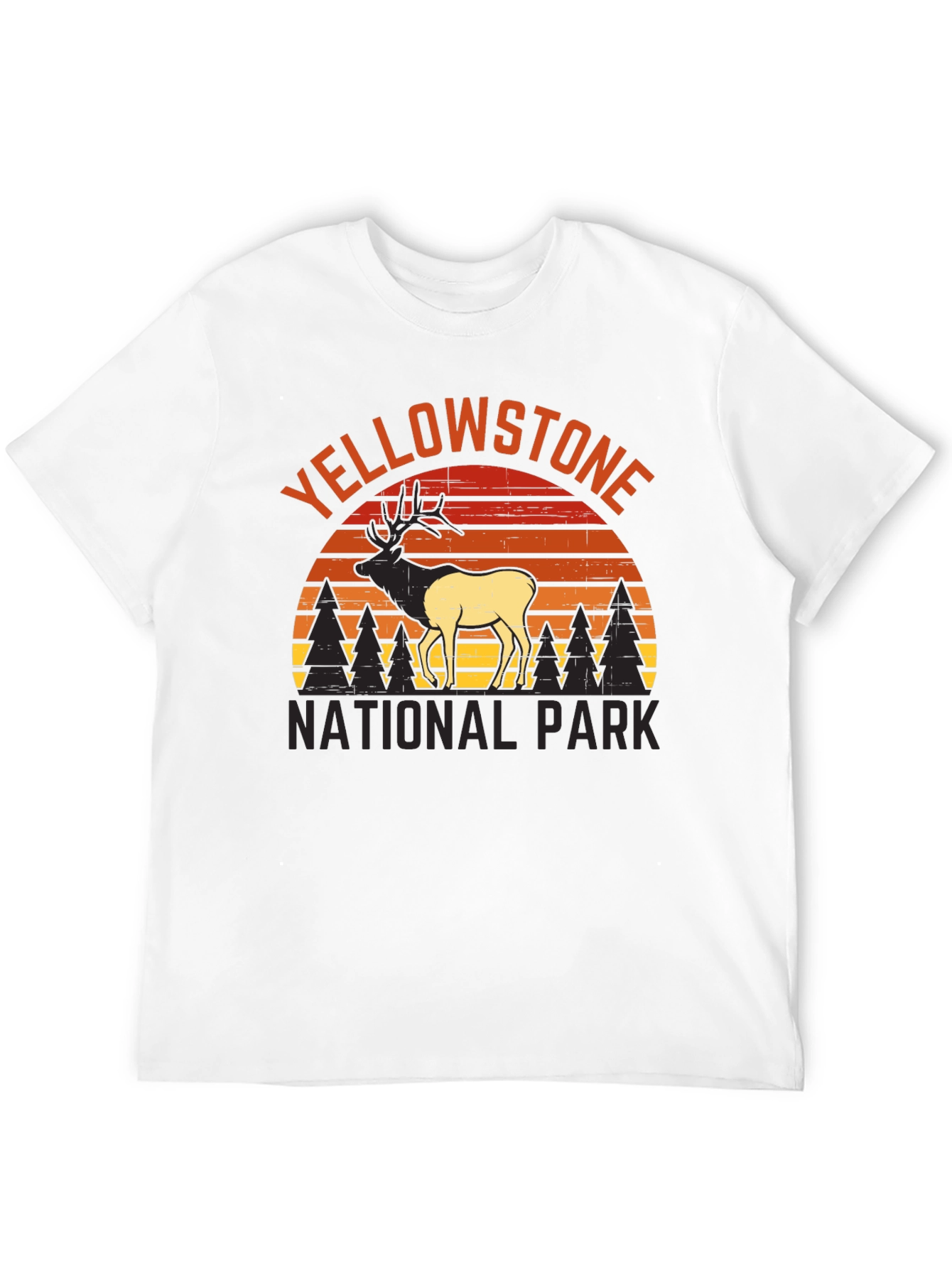Black Yellowstone National Park Elk Graphic Tee view 12