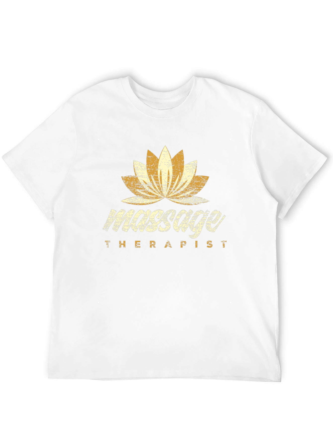 Black Massage Therapist Lotus Flower Graphic T-Shirt view 12