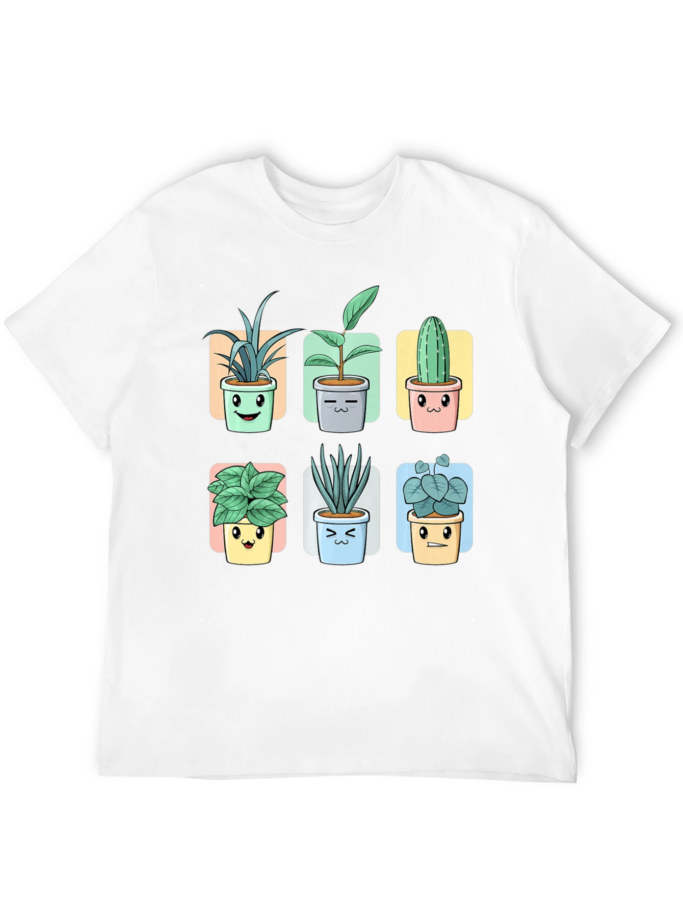 Black Cute Potted Plants Graphic Tee view 12