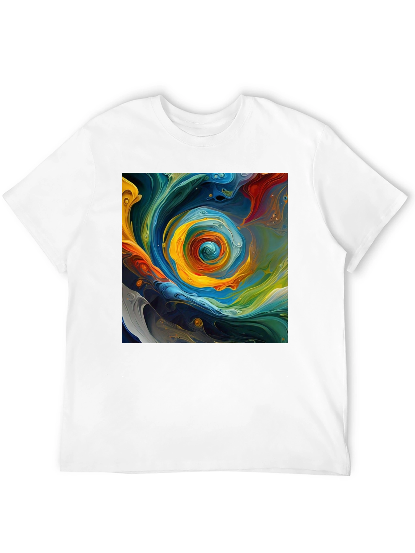 Black Abstract Swirl Art Tee - Bold & Unique Style view 12