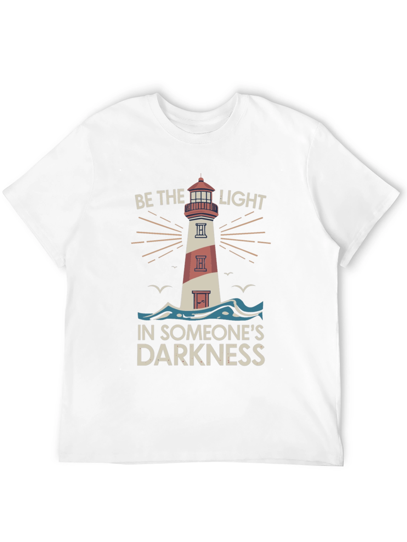 Black Be the Light Graphic Tee - Inspiring Lighthouse Design view 12