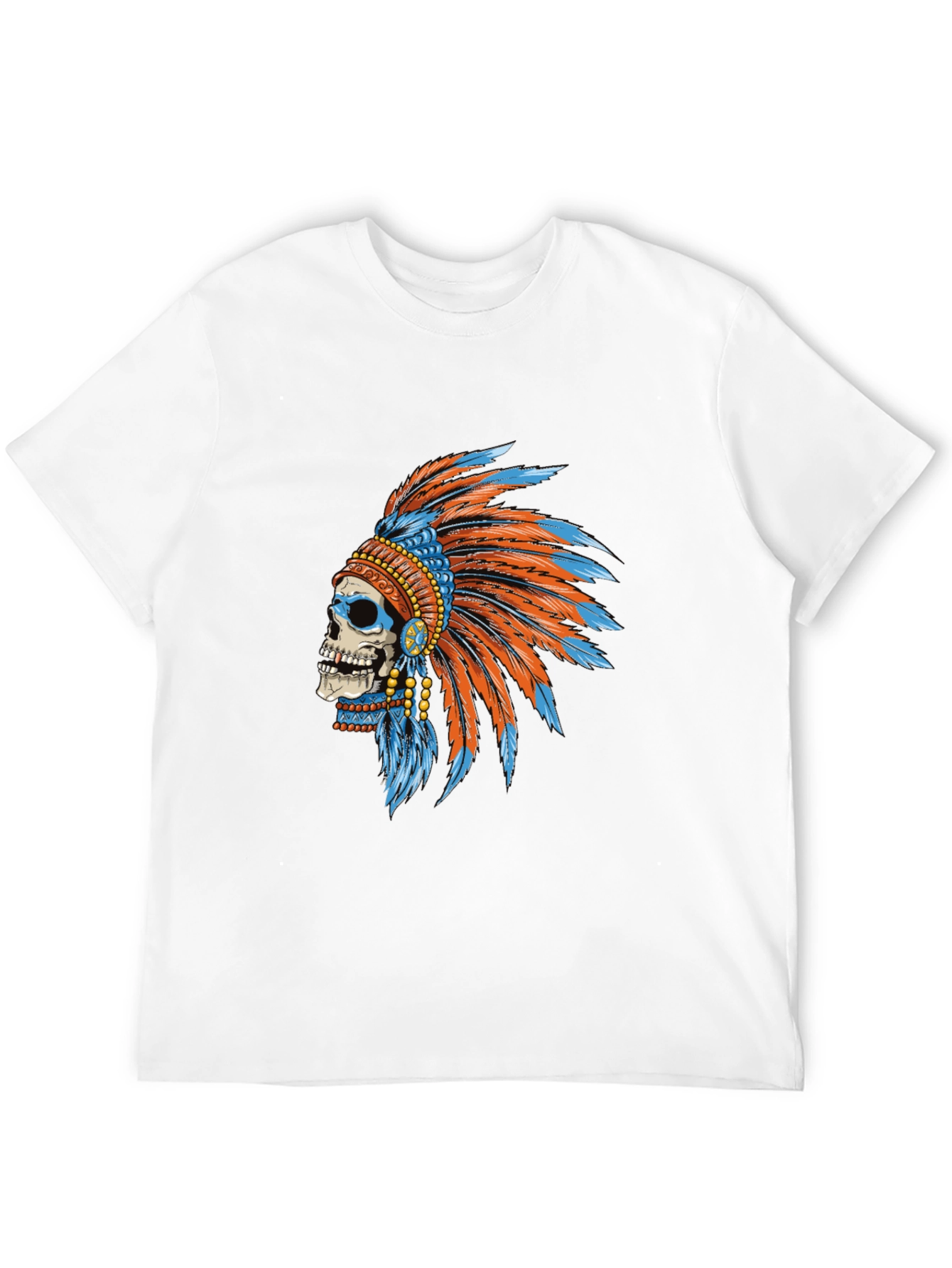 Black Skull Chief T-Shirt - Cool Graphic Tee view 12