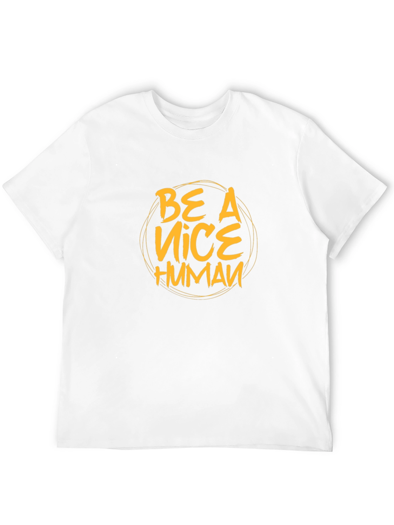 Black Be A Nice Human Graphic Tee - Unisex Black T-Shirt view 12