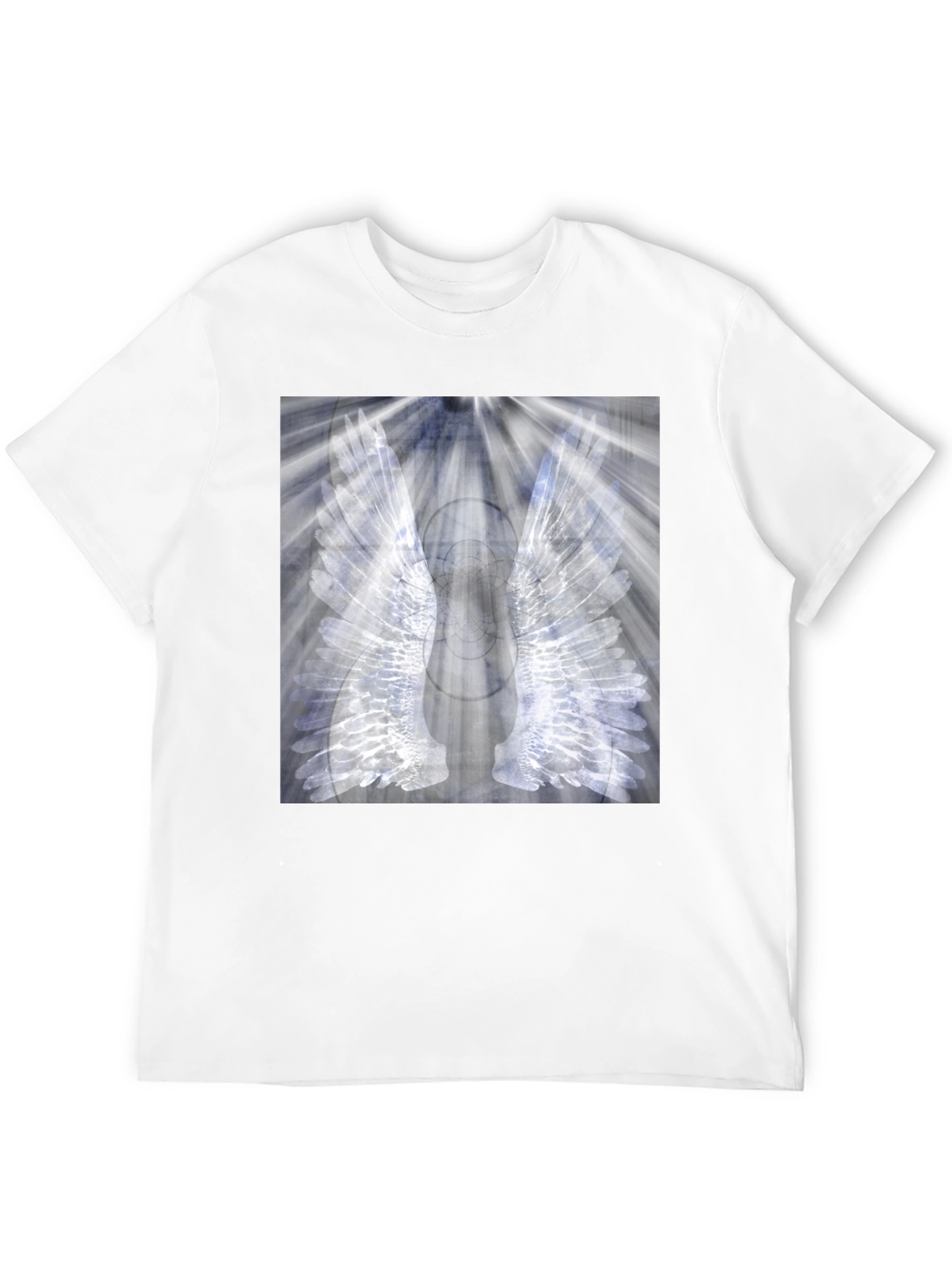 Black Wings Graphic Black T-Shirt - Unique Angel Design view 12