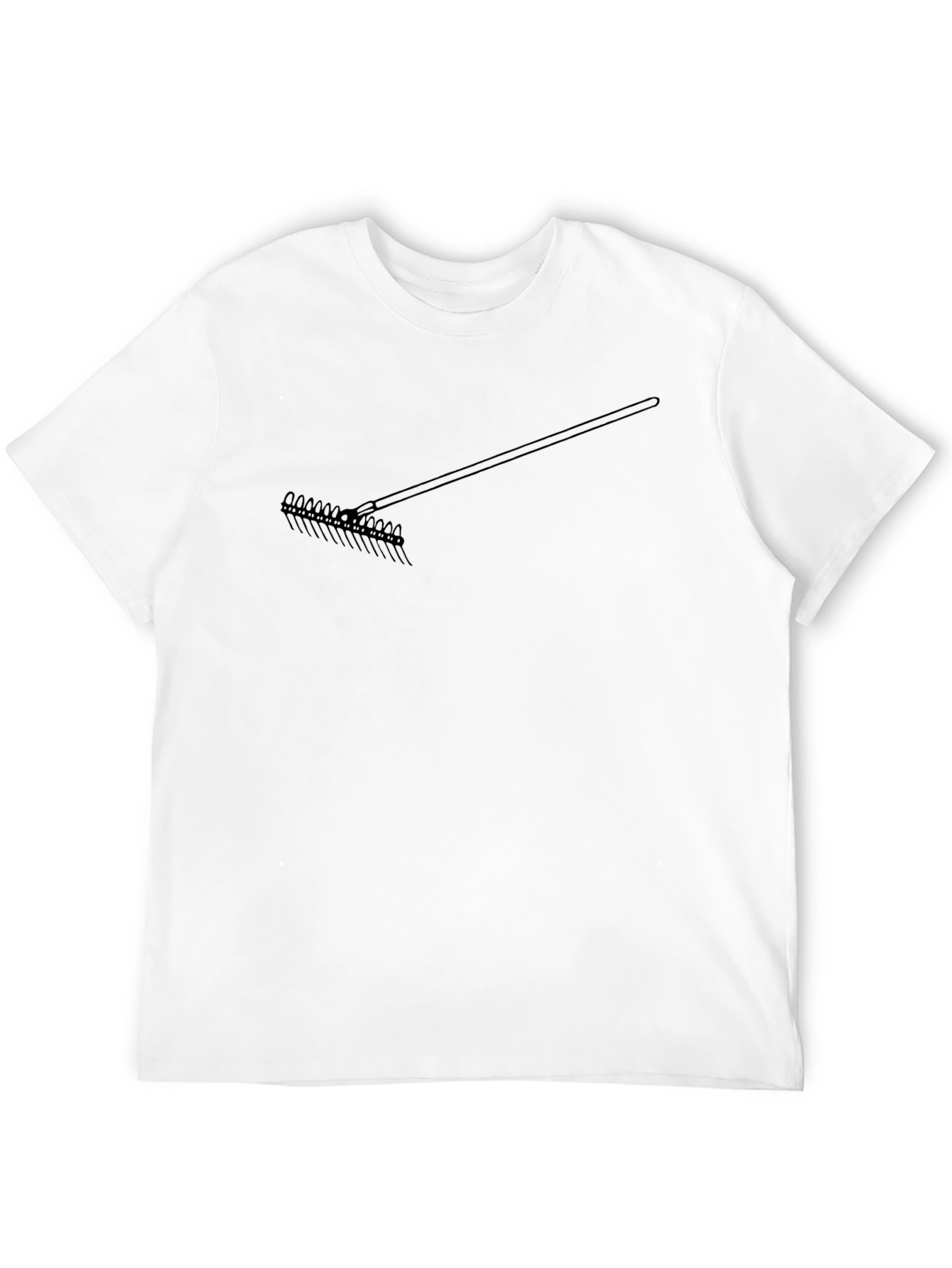 Black Rake Graphic Tee - Black Cotton T-Shirt view 12