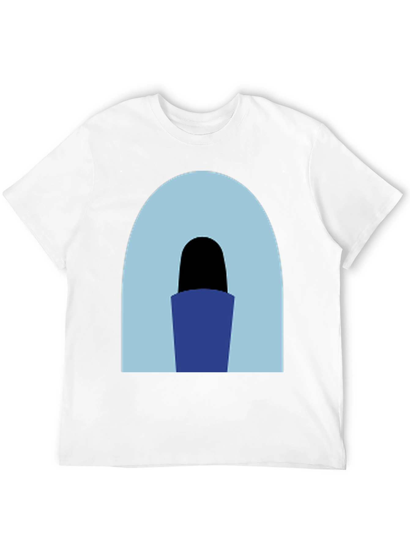 Black Abstract Arch Graphic Tee - Casual Black T-Shirt view 12