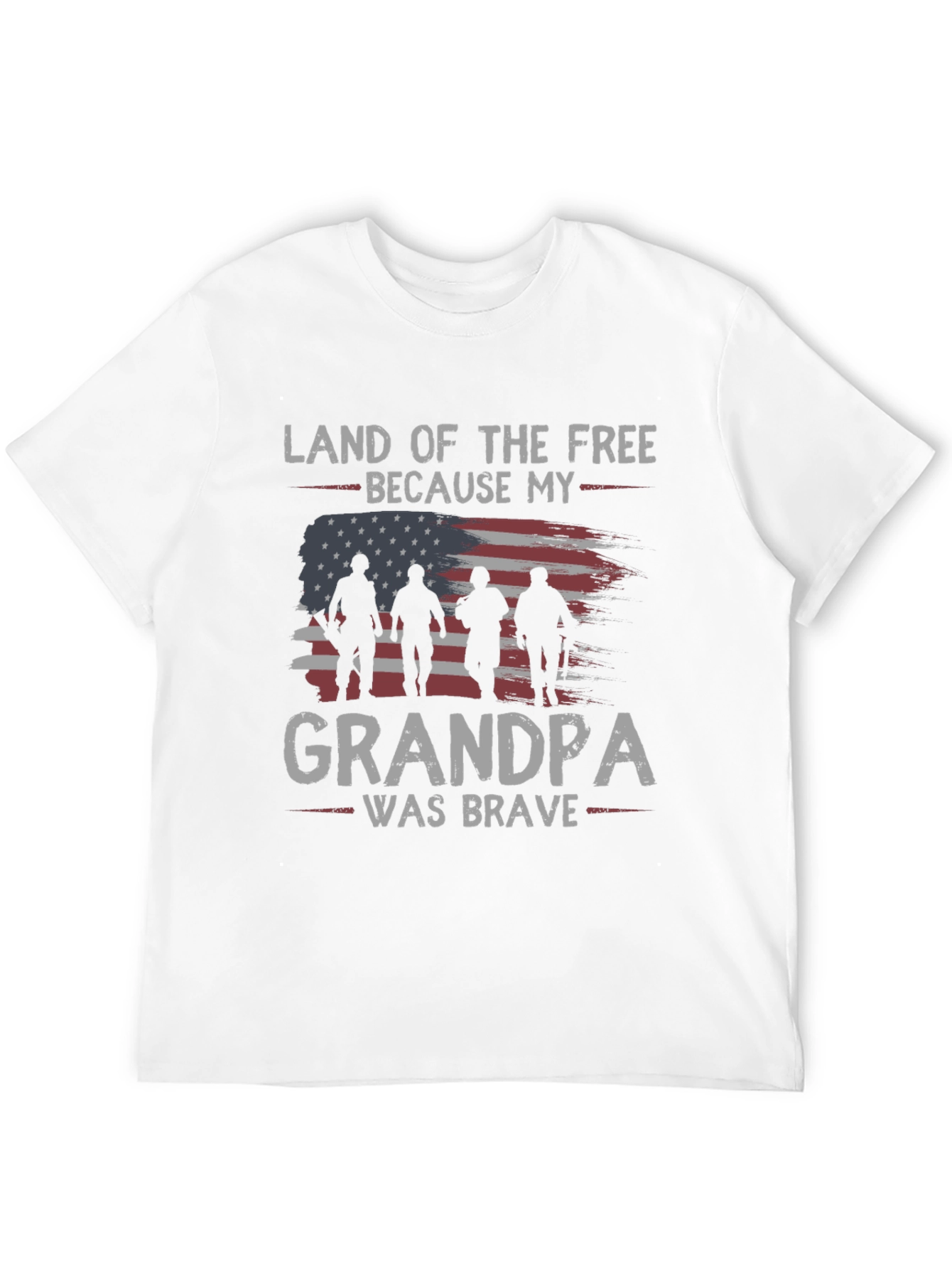 Black Land of the Free Grandpa Graphic Tee view 12