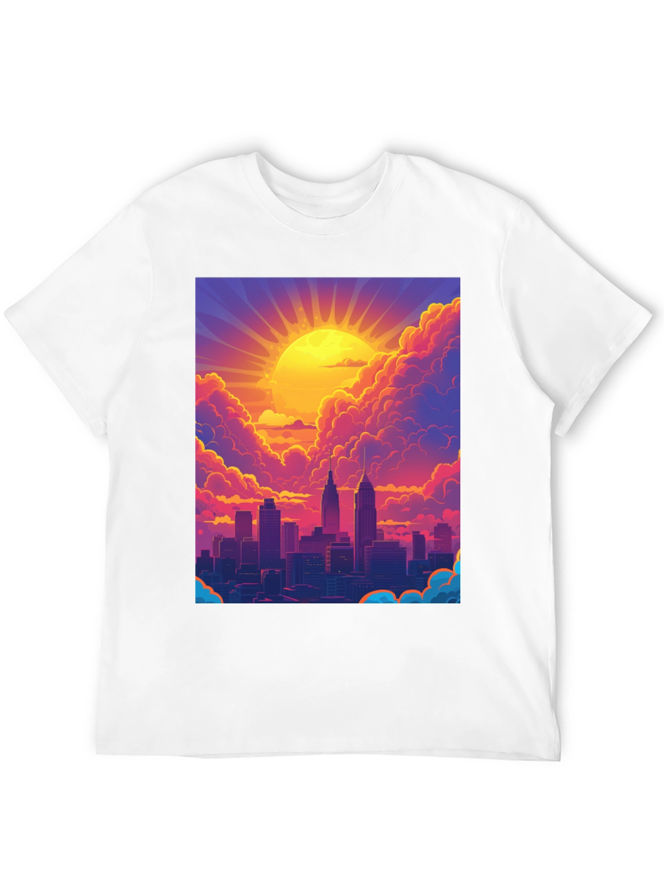 Black Sunset Cityscape Graphic Tee - Modern Style view 12