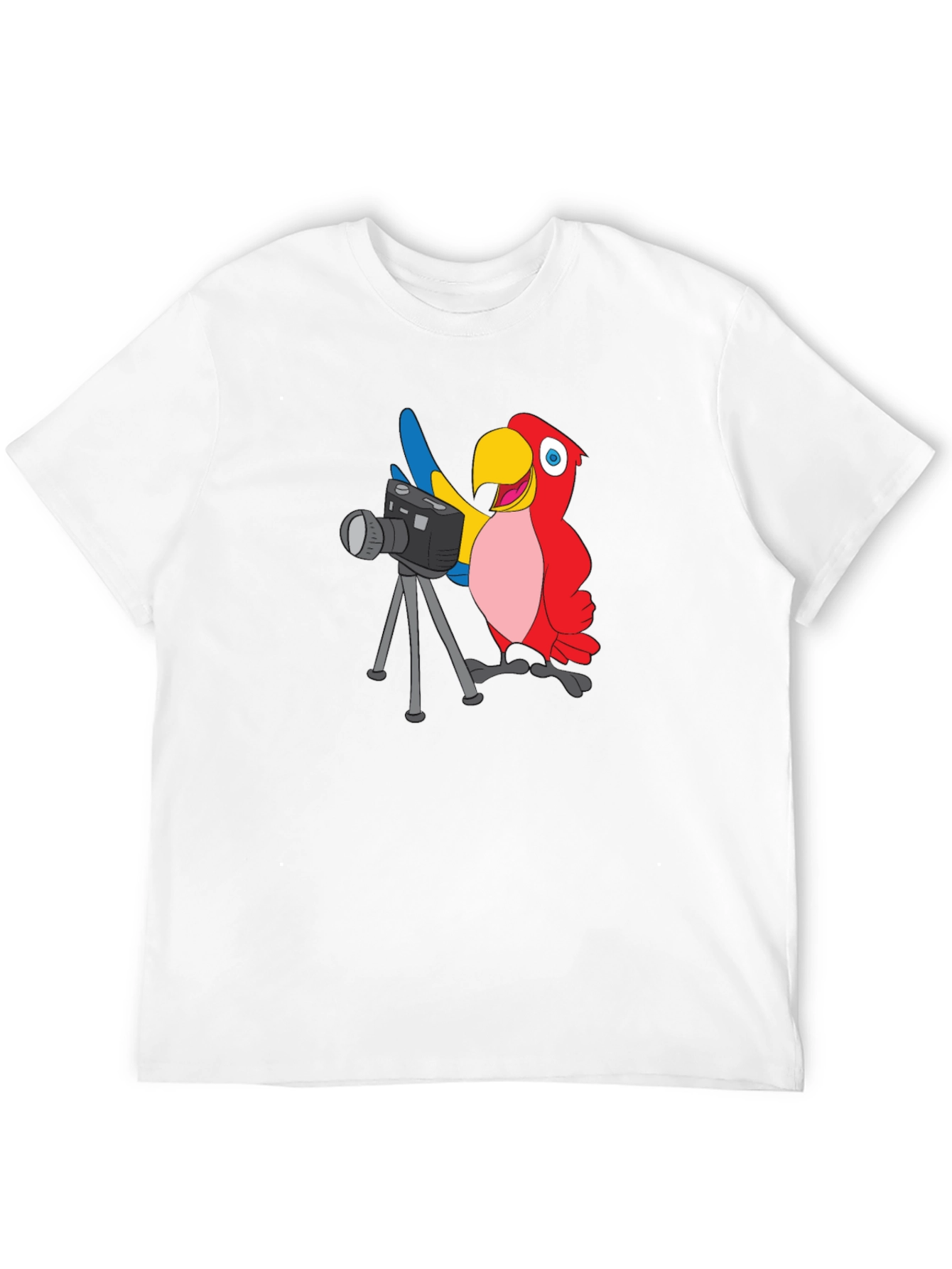 Black Parrot Photographer Graphic T-Shirt - Black view 12