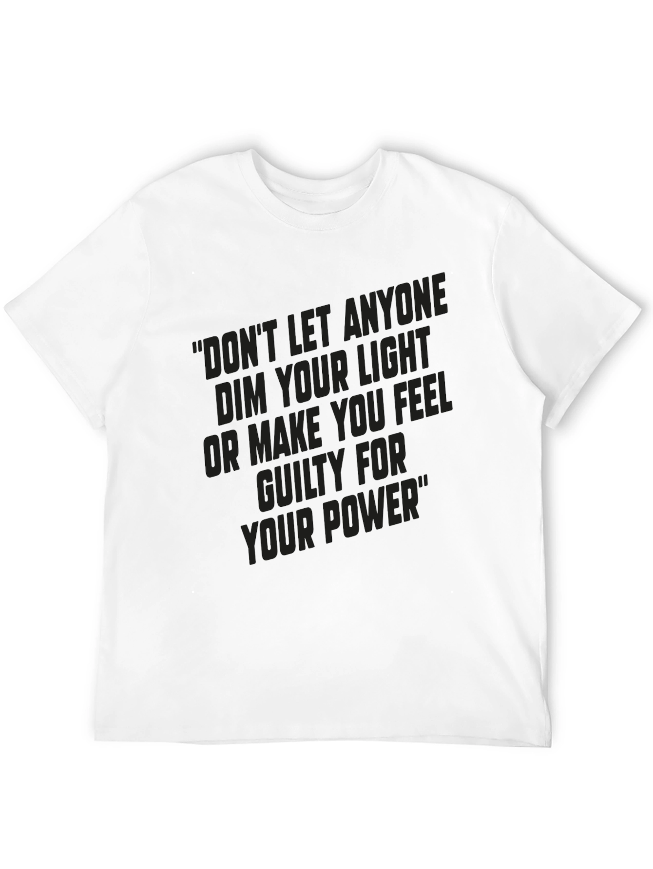 Black Inspirational Black T-Shirt: "Your Power" view 12