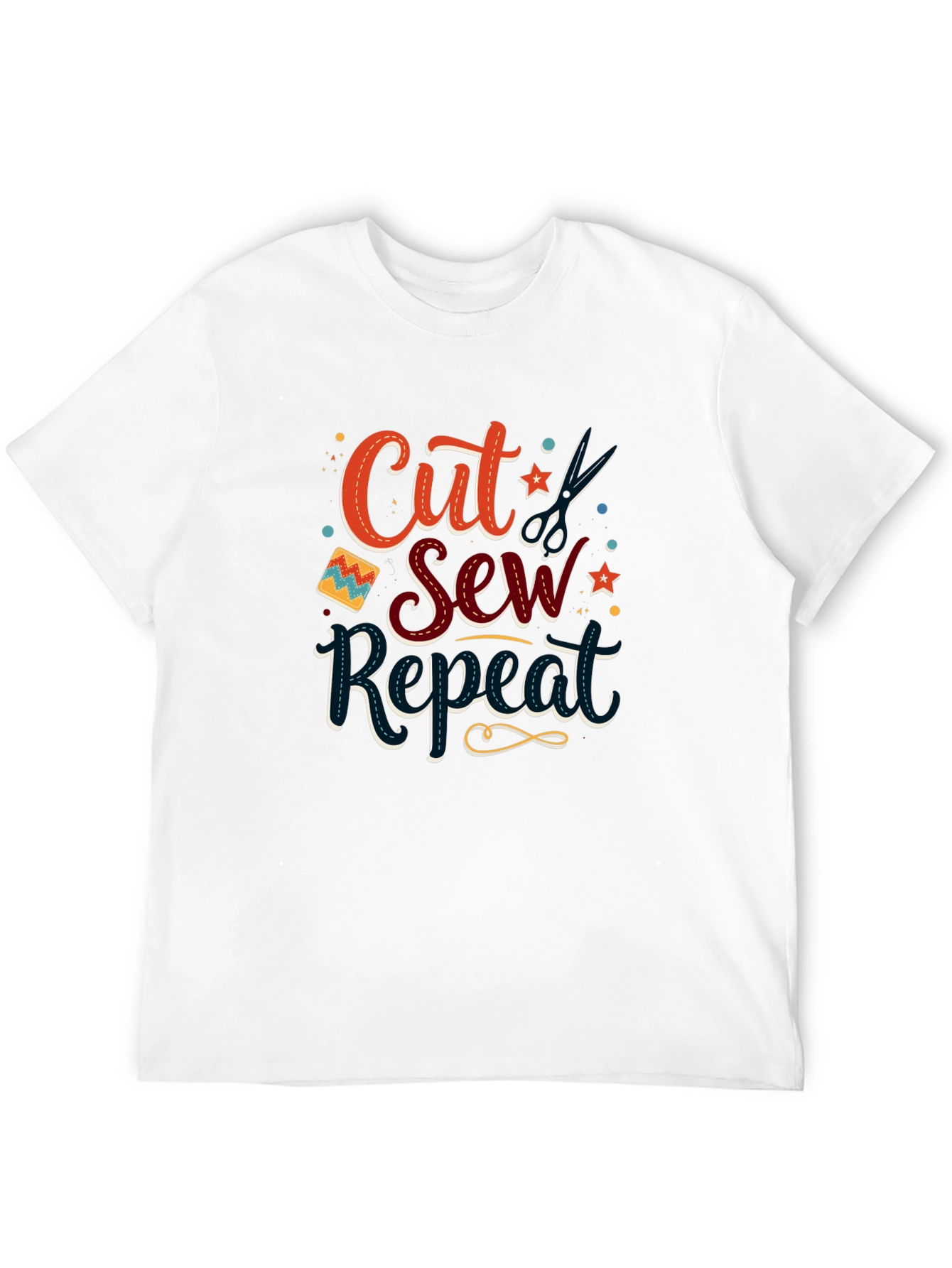 Black Cut, Sew, Repeat Black T-Shirt - Sewing Lover Gift view 12