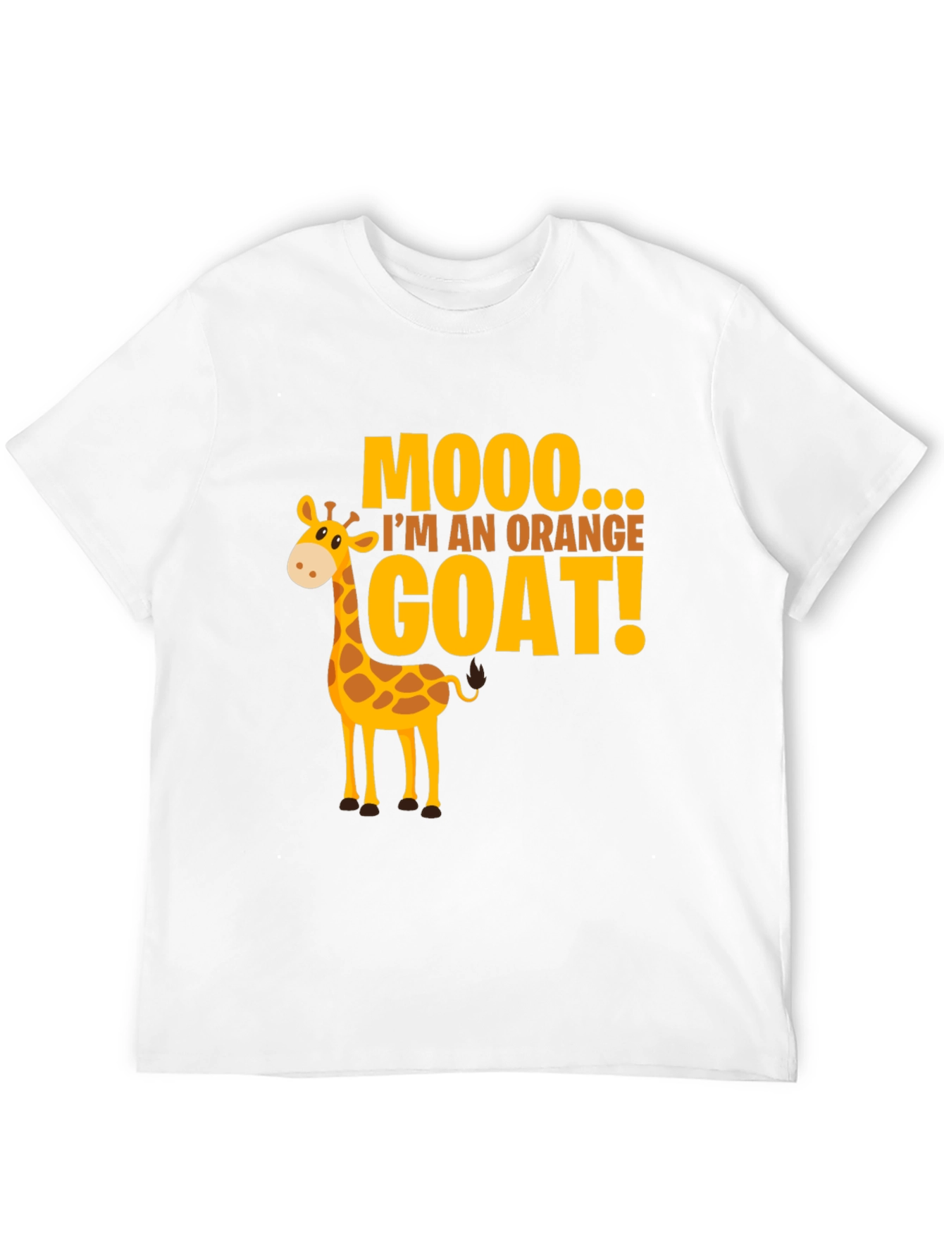 Black Mooo I'm An Orange Goat! Funny Giraffe T-Shirt view 12