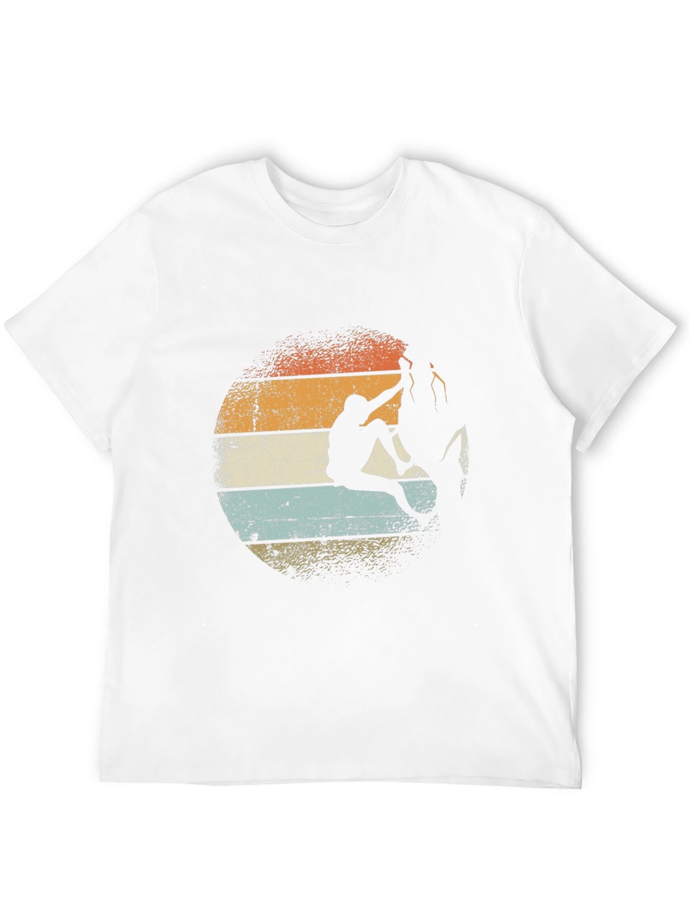 Black Retro Rock Climbing T-Shirt - Vintage Style Climber Tee view 12