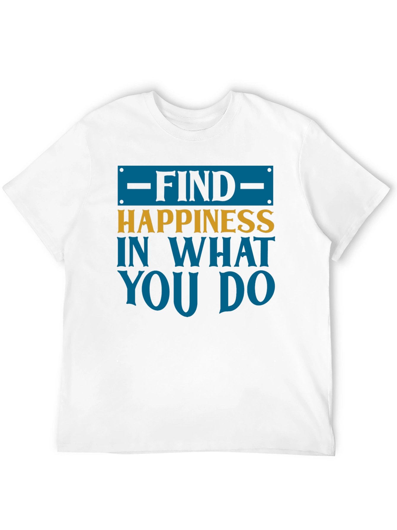 Black Find Happiness Graphic Tee - Motivational Shirt view 12
