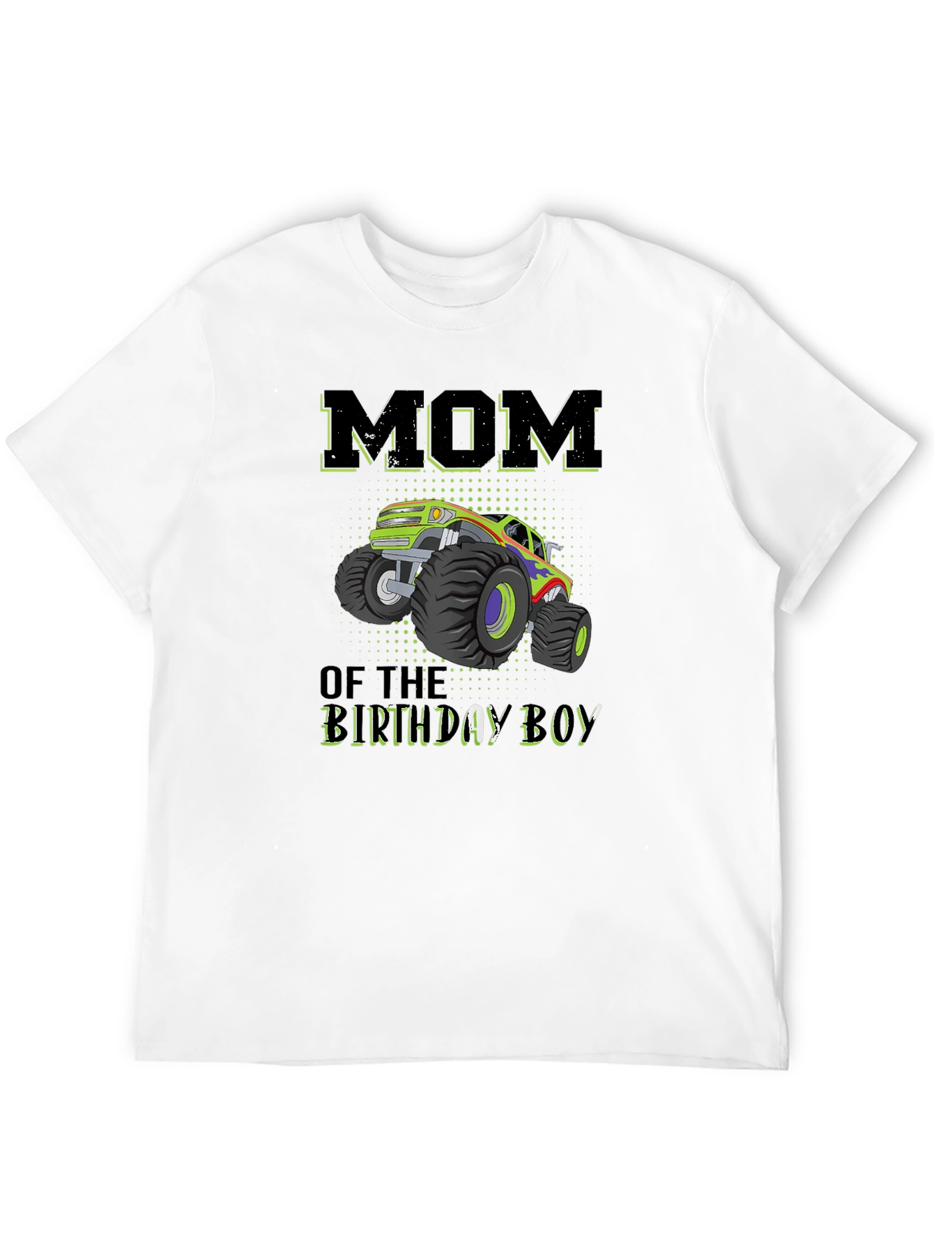 Black Mom of the Birthday Boy Monster Truck T-Shirt view 12