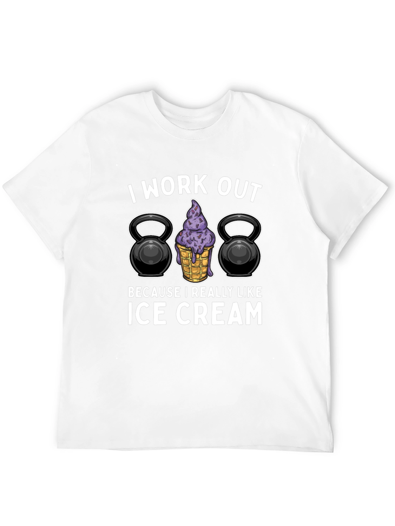 Black Workout for Ice Cream Black Graphic Tee view 12