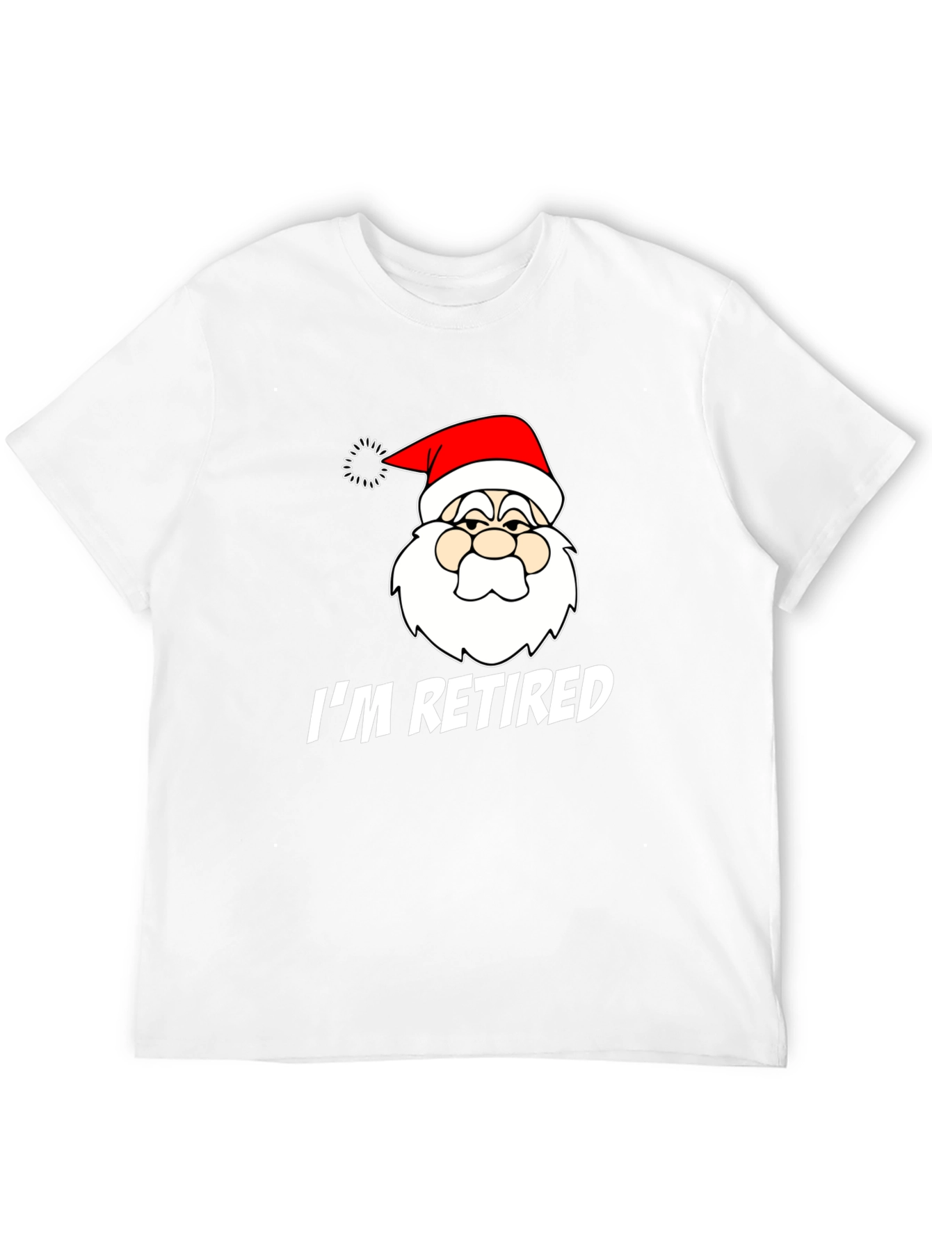 Black Funny Santa I'm Retired Black T-Shirt view 12