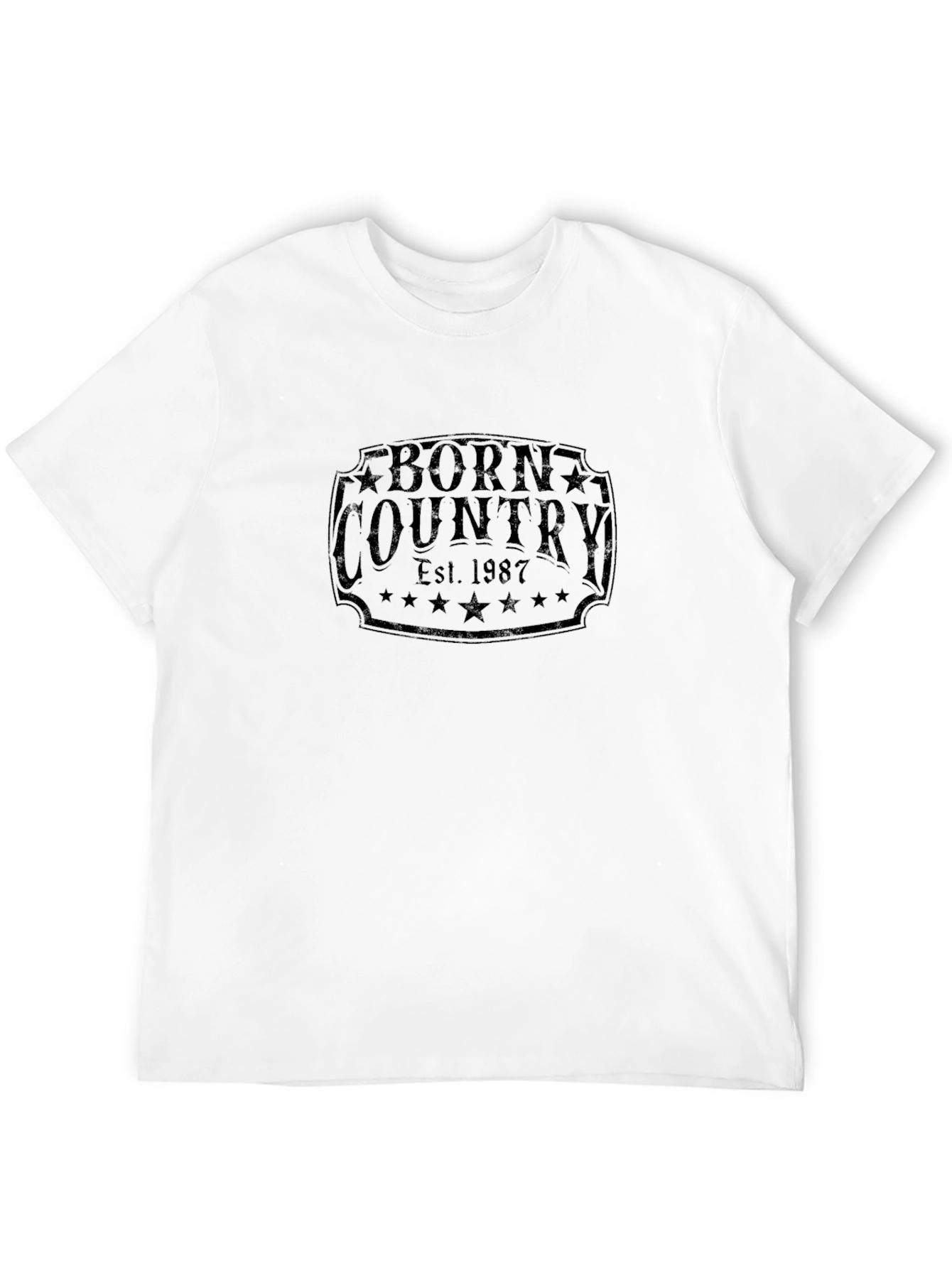 Black Born Country Est. 1987 Black T-Shirt view 12