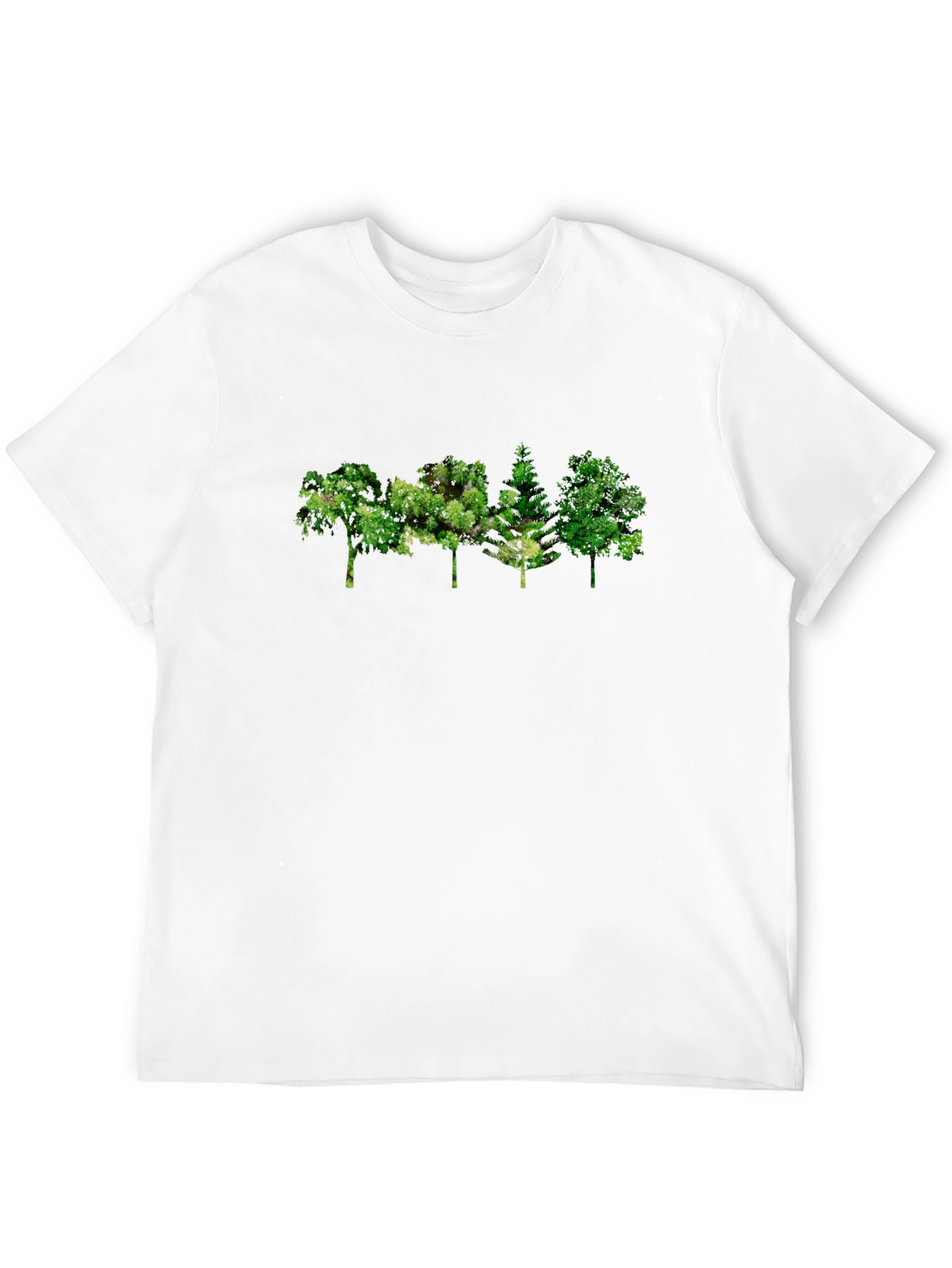 Black Men's Black Tree Graphic Tee - Nature Inspired Design view 12